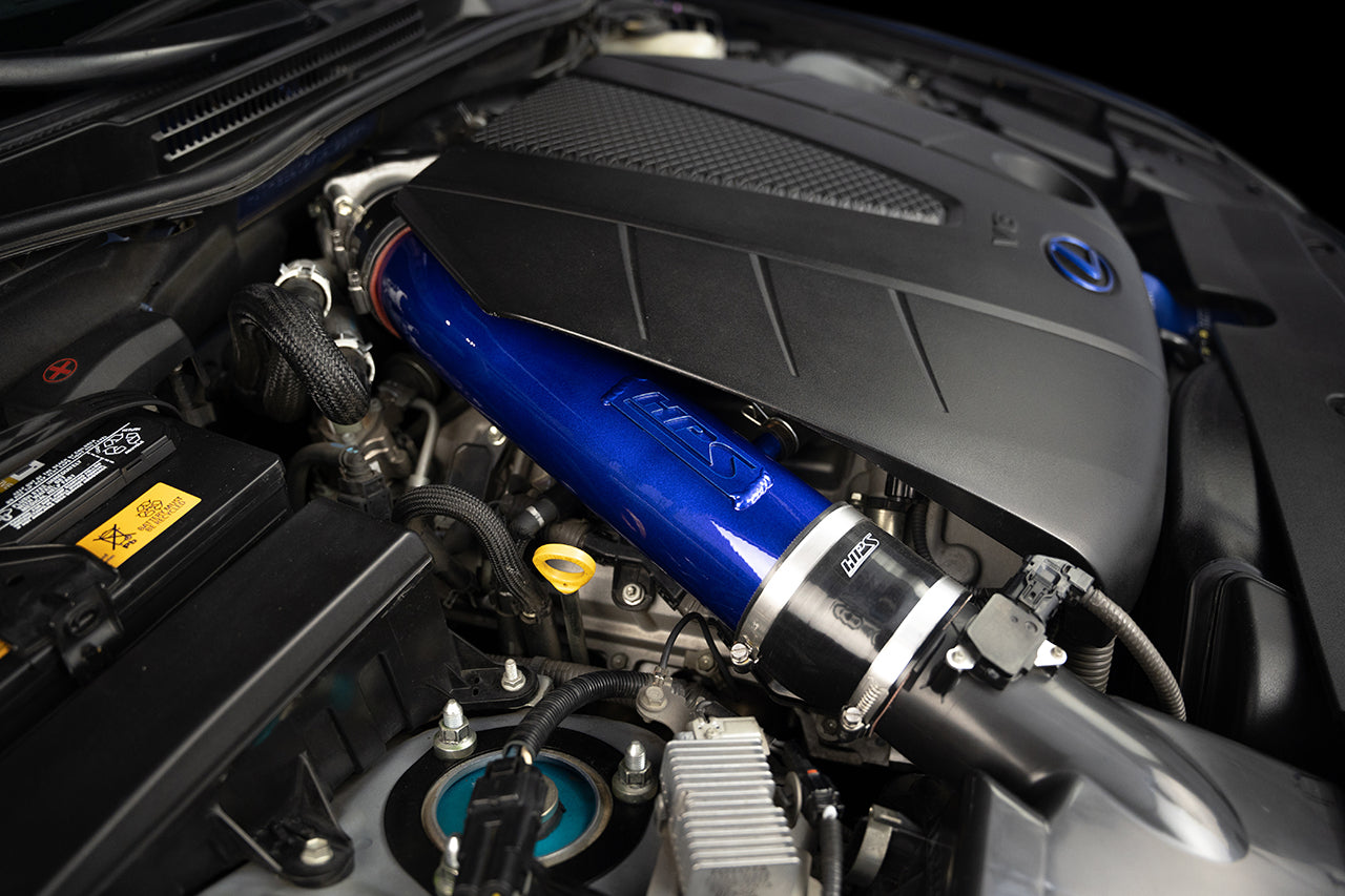 HPS Blue Cold Air Intake Kit Post MAF Tube + High Flow Filter Installed XE20 GSE21 Lexus IS250 2.5L V6 827-710BL