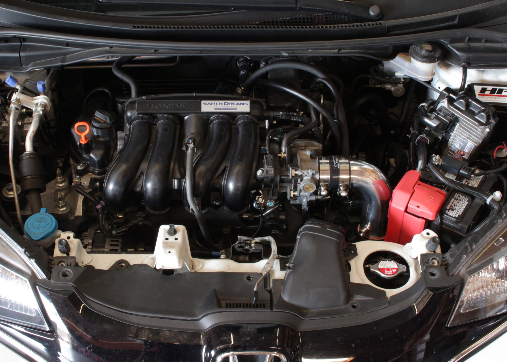 HPS Performance Cold Air Intake Kit (Converts to Shortram) Installed 2015-2018 Honda Fit 1.5L Manual Trans. 837-568