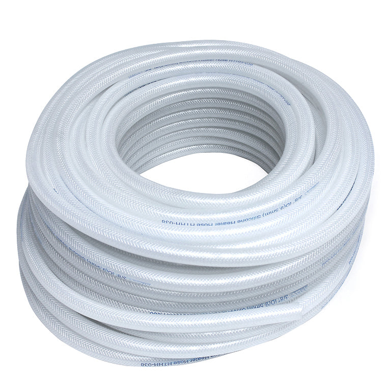 HPS 1 inch Clear Braided Silicone Heater Hose Tubing Coolant Overflow Air Tube High Temp Reinforced 25mm HTHH-100-CLEAR