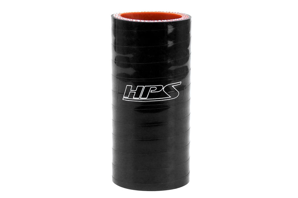 HPS 1-7/8 inch High Temp 4-ply Reinforced Black Silicone Straight Coupler Hose Connector 48mm