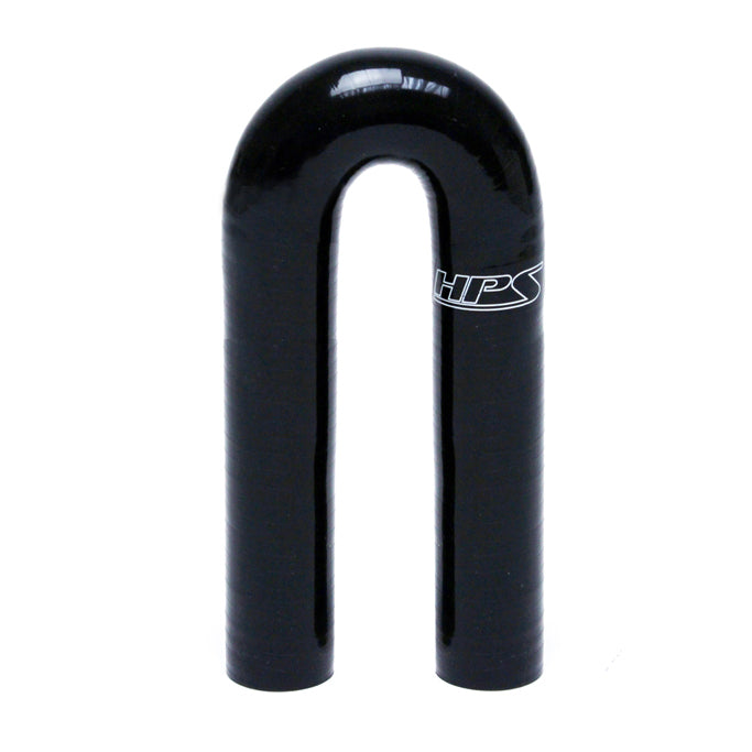 HPS 3/4 inch Black Silicone 180 Degree U Bend Elbow Coupler Hose High Temp 4-ply Reinforced 19mm HTSEC180-075-BLK