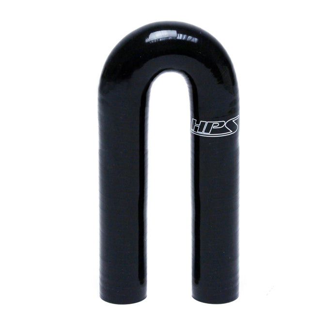 1 Inch 25mm Black U-Shape Silicone Turbo Hose Elbow - 180 Degree Bend, High Temp & Pressure Rated