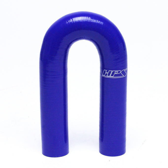 HPS 1 inch Blue Silicone 180 Degree U Bend Elbow Coupler Hose High Temp 4-ply Reinforced 25mm HTSEC180-100-Blue