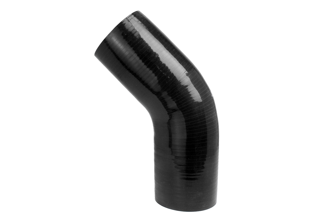 HPS 3-1/8 3.12 inch Black Silicone 45 Degree Elbow Coupler Hose High Temp Reinforced 80mm HTSEC45-312-BLK
