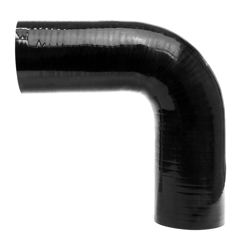 HPS 1-3/16 inch Black Silicone 90 Degree Elbow Coupler Hose, High Temp 4-ply Reinforced, 30mm ID, heater radiator coolant