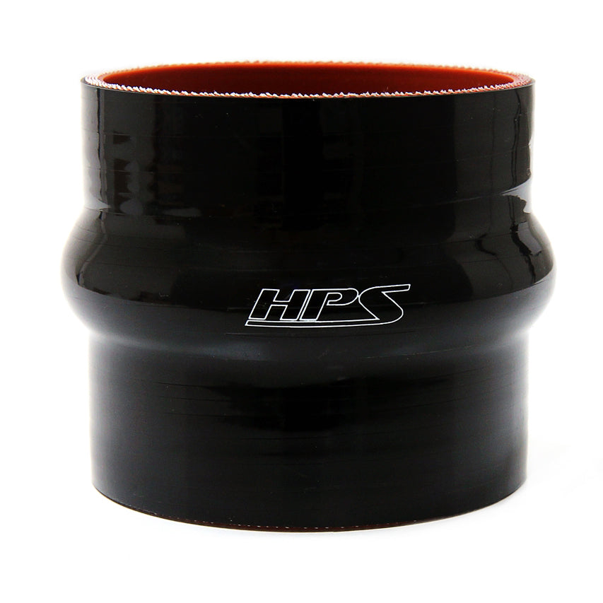 HPS 2-1/4" inch high temp 4-ply Reinforced Silicone Hump Coupler CAC hose Bellow Air Intake Marine wet exhaust Black HTSHC-225-L6-BLK 57mm