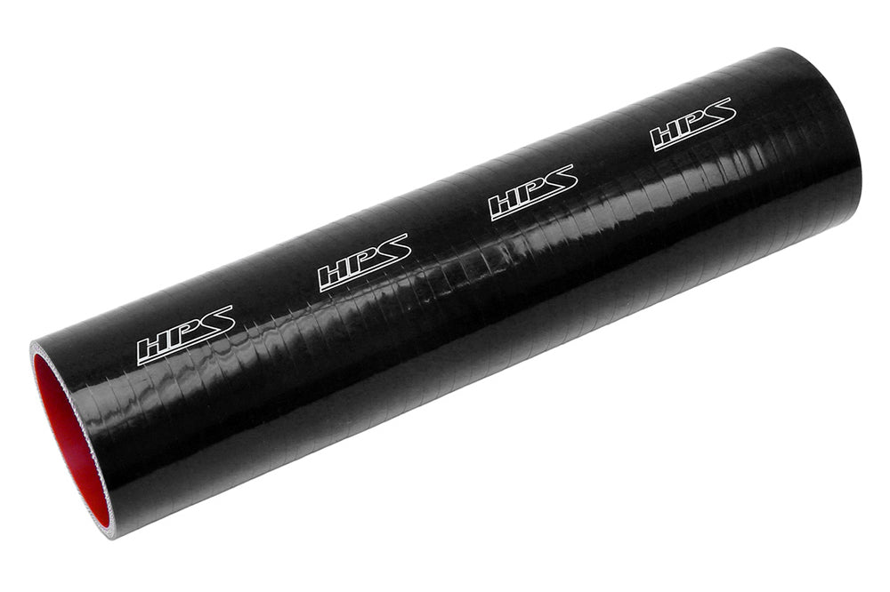 HPS 2-1/8 inch High Temp 4-ply Reinforced Black Silicone Straight Coupler 3 Feet Coolant Tube Hose 54mm HTST-3F-212-BLK