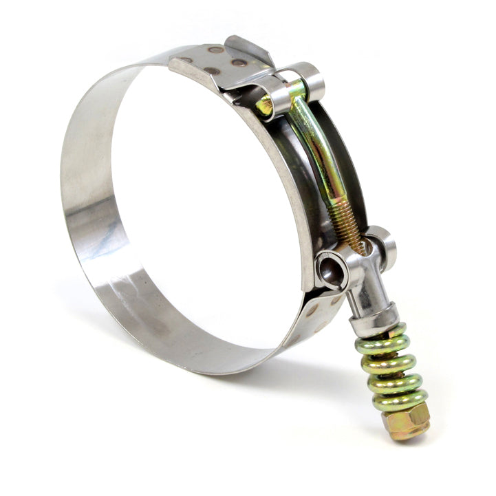HPS Stainless Steel Spring Loaded T-Bolt Hose Clamp SAE 204 for 7 inch ID hose - Range: 7.25 - 7.56 inch
