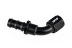 HPS Performance 60 Degree Aluminum Push-on Hose End to AN Female Black