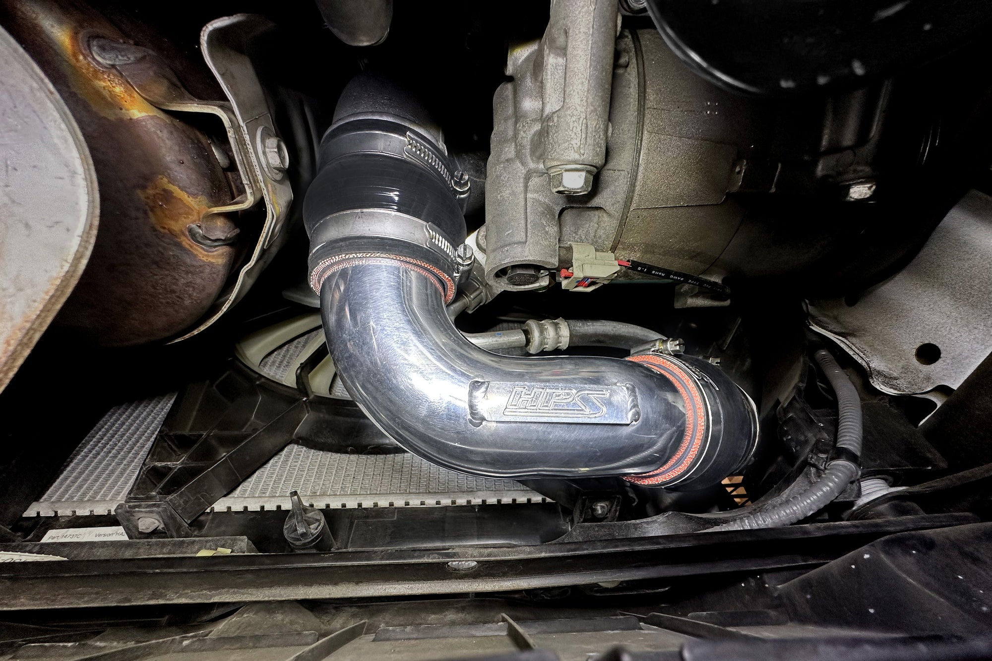 HPS Intercooler Charge Pipe Hot Side Installed Honda Civic Type R FK8 2.0L Turbo 17-133
