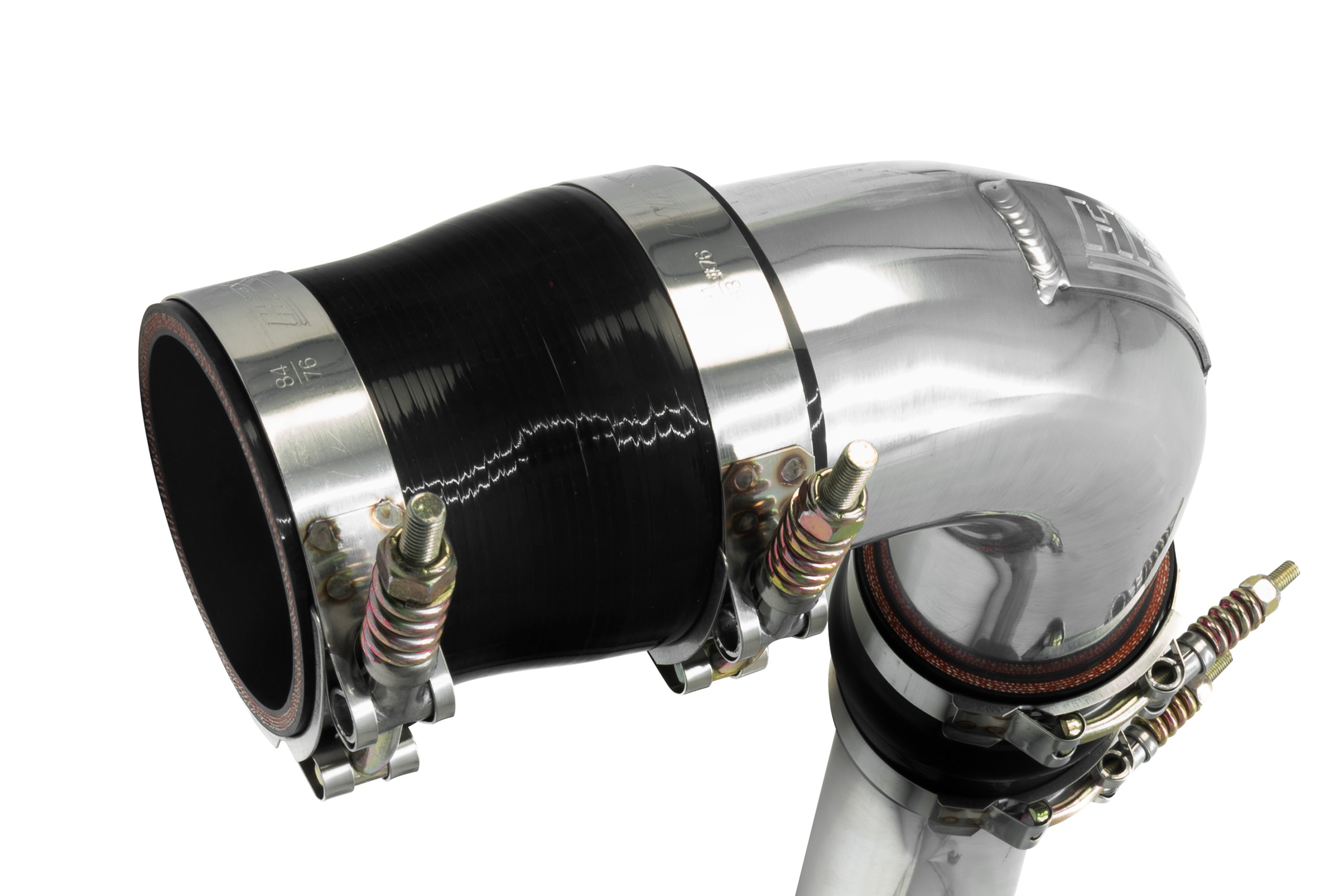 HPS Heavy Duty Spring Loaded T-Bolt Clamps in Charge Pipe Hot Side 17-19 Chevrolet Silverado 2500HD Duramax 6.6L V8 Diesel Turbo L5P Duramax 17-146