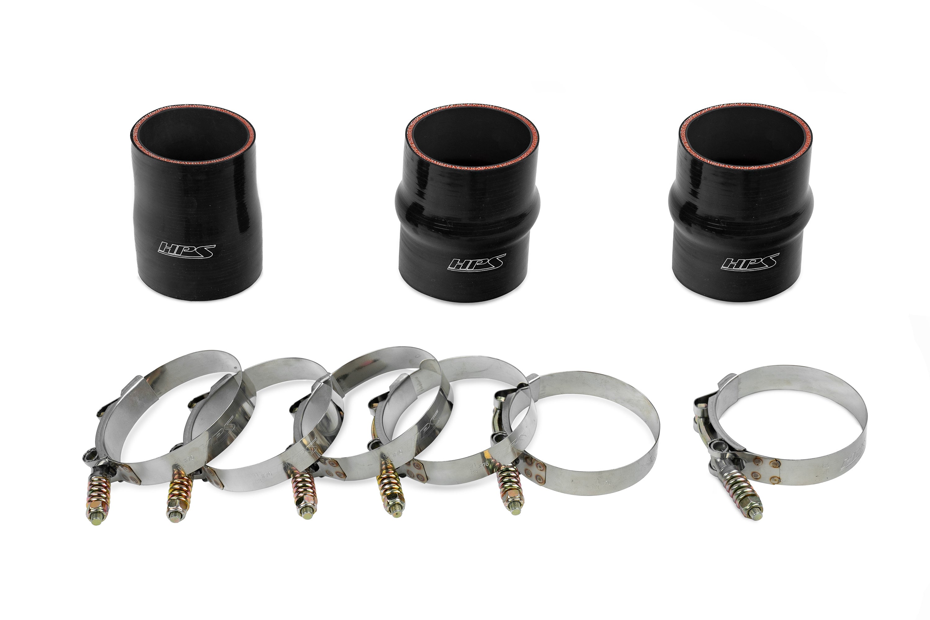 HPS Ultra High Temp Oil Resistant Silicone Couplers included in Charge Pipe Hot Side 17-19 GMC Sierra 2500HD Duramax 6.6L V8 Diesel Turbo L5P Duramax 17-146