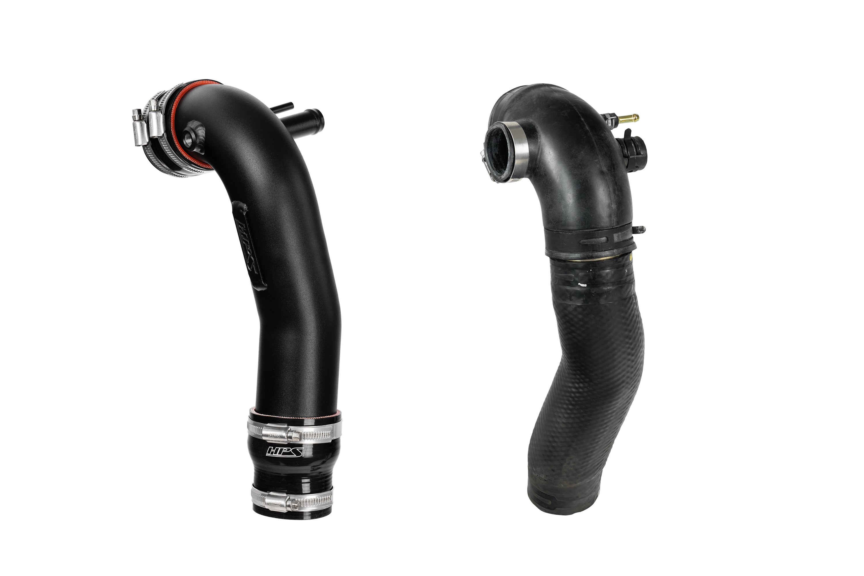 HPS Performance Cold Side Charge Pipe vs MSM Mazda Mazdaspeed Miata OEM Rubber Throttle Body Turbo Elbow Hose