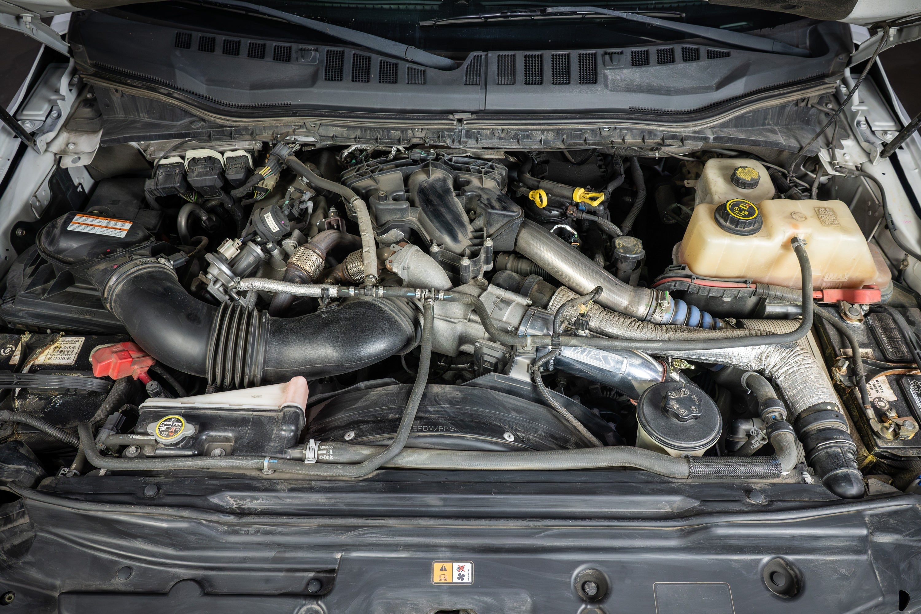 HPS Performance Cold Side Charge Intercooler Pipe Installed 2011-2016 Ford F-550 Superduty Powerstroke 6.7L Diesel Turbo 17-154