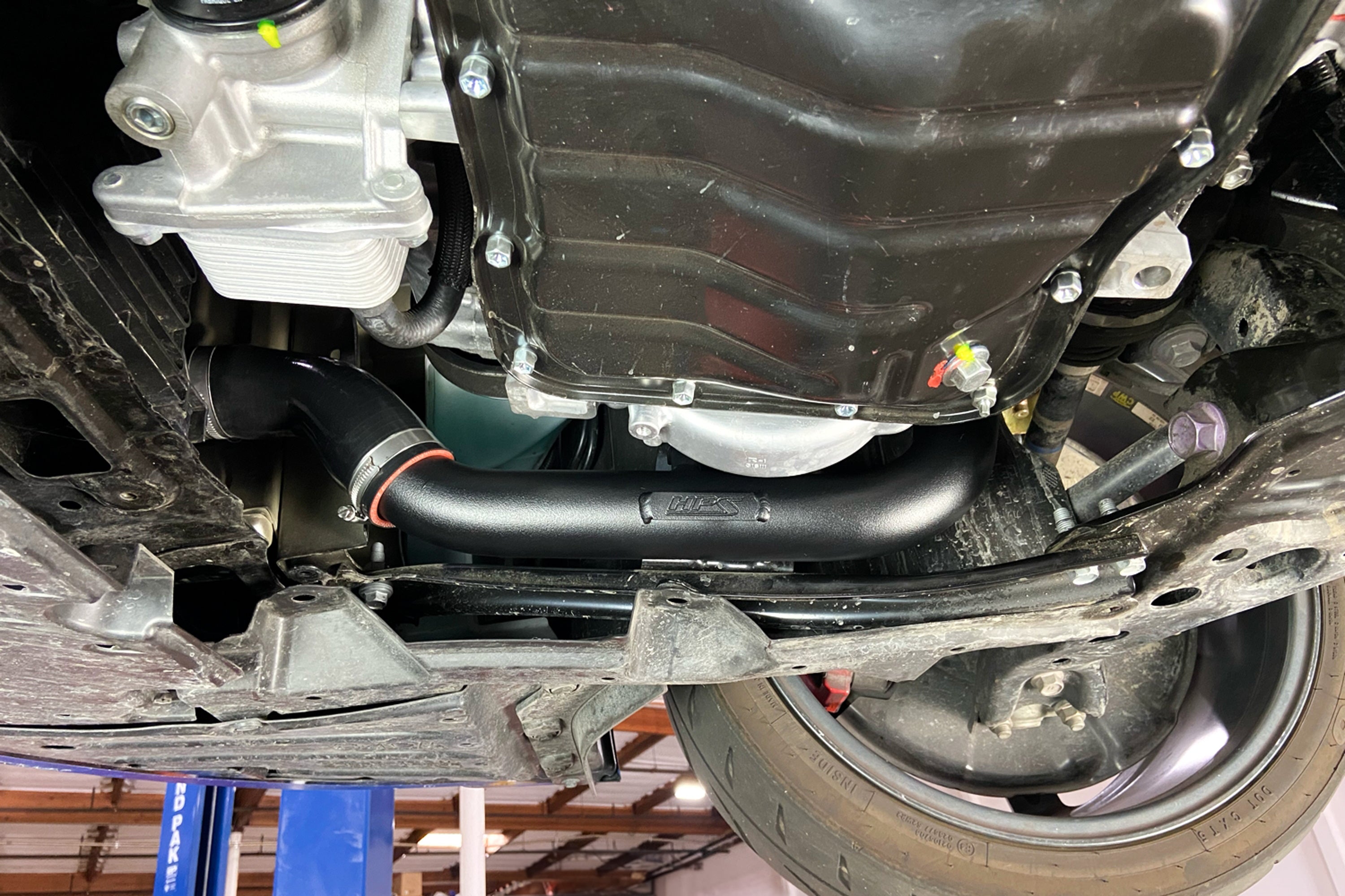 HPS Performance Intercooler Charge Pipe Hot Side installed 2023-2025 Toyota GR Corolla 1.6L Turbo 17-165