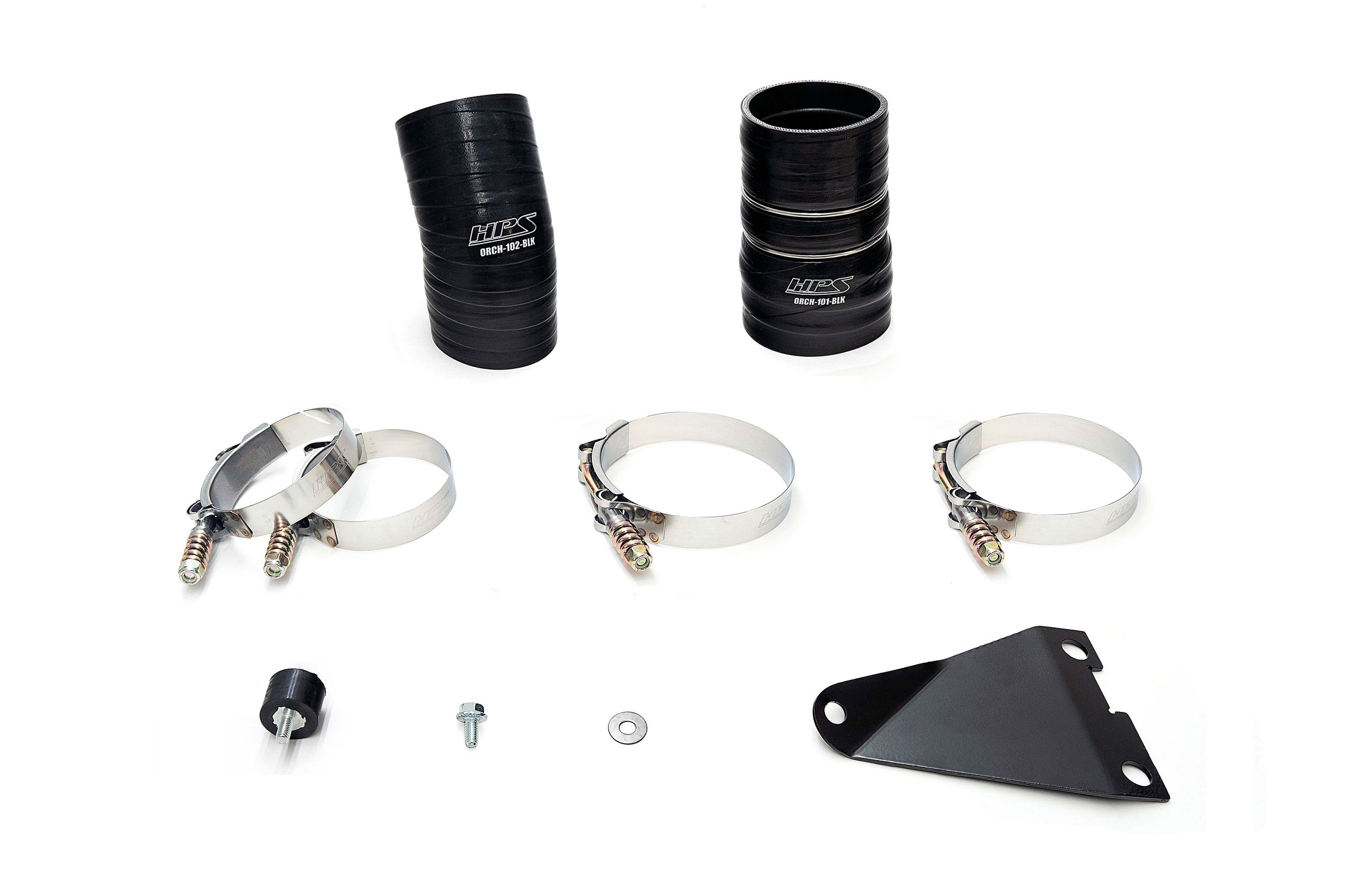 HPS Hot Side Charge Pipe with CAC Hose Intercooler Boots, 03-07 Ford F350 Superduty Powerstroke 6.0L Diesel Turbo