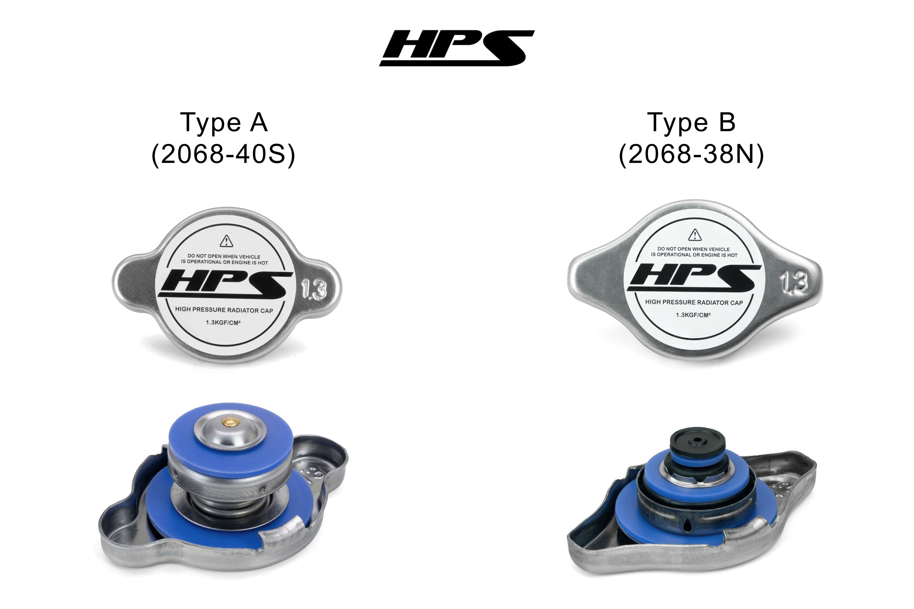 HPS Performance 1.3 Bar High-Pressure Stainless Steel Radiator Cap for Honda