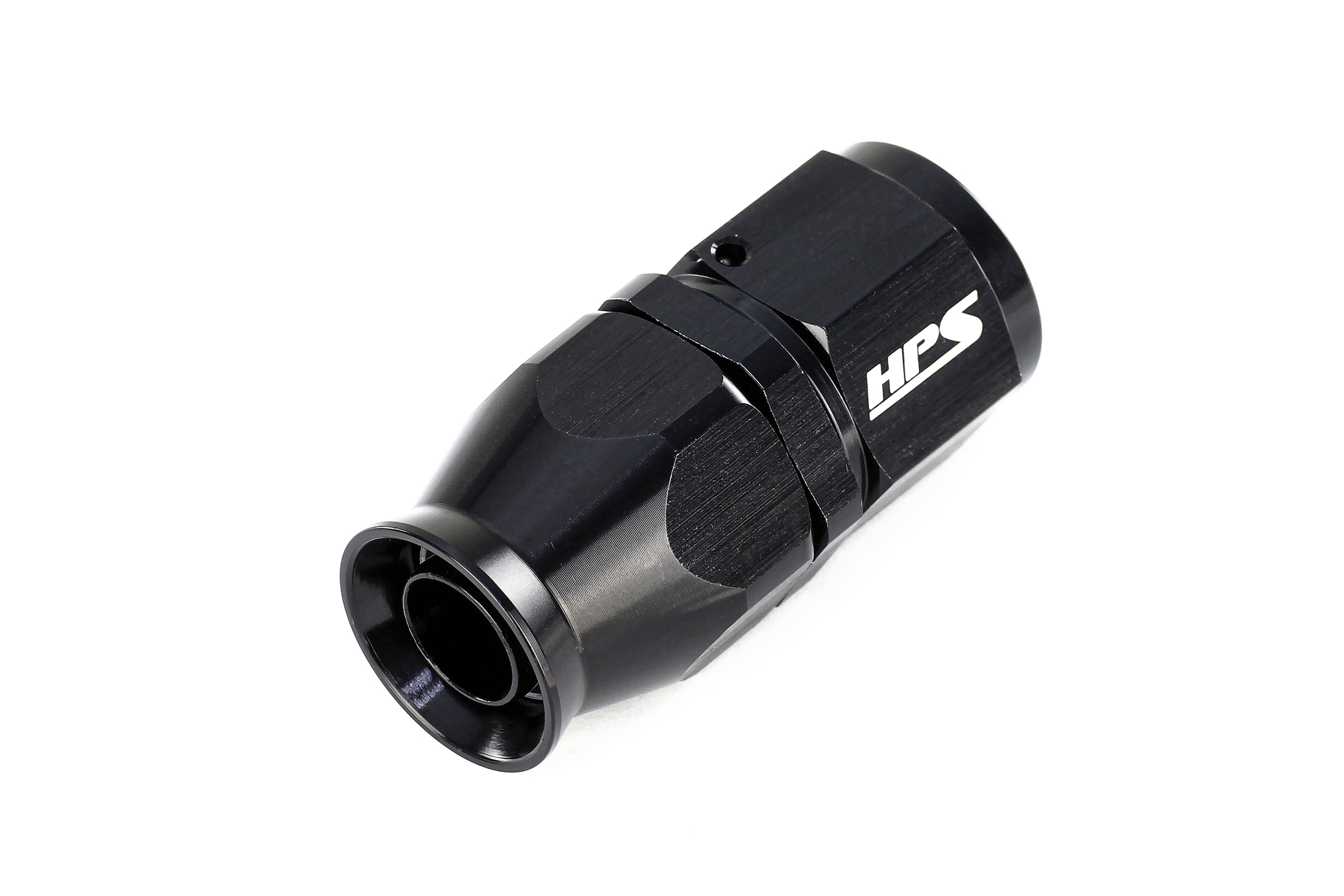 HPS Performance Compression Teflon Hose End to AN Female for Stainless Steel Reinforced PTFE Hose, Aluminum, Black