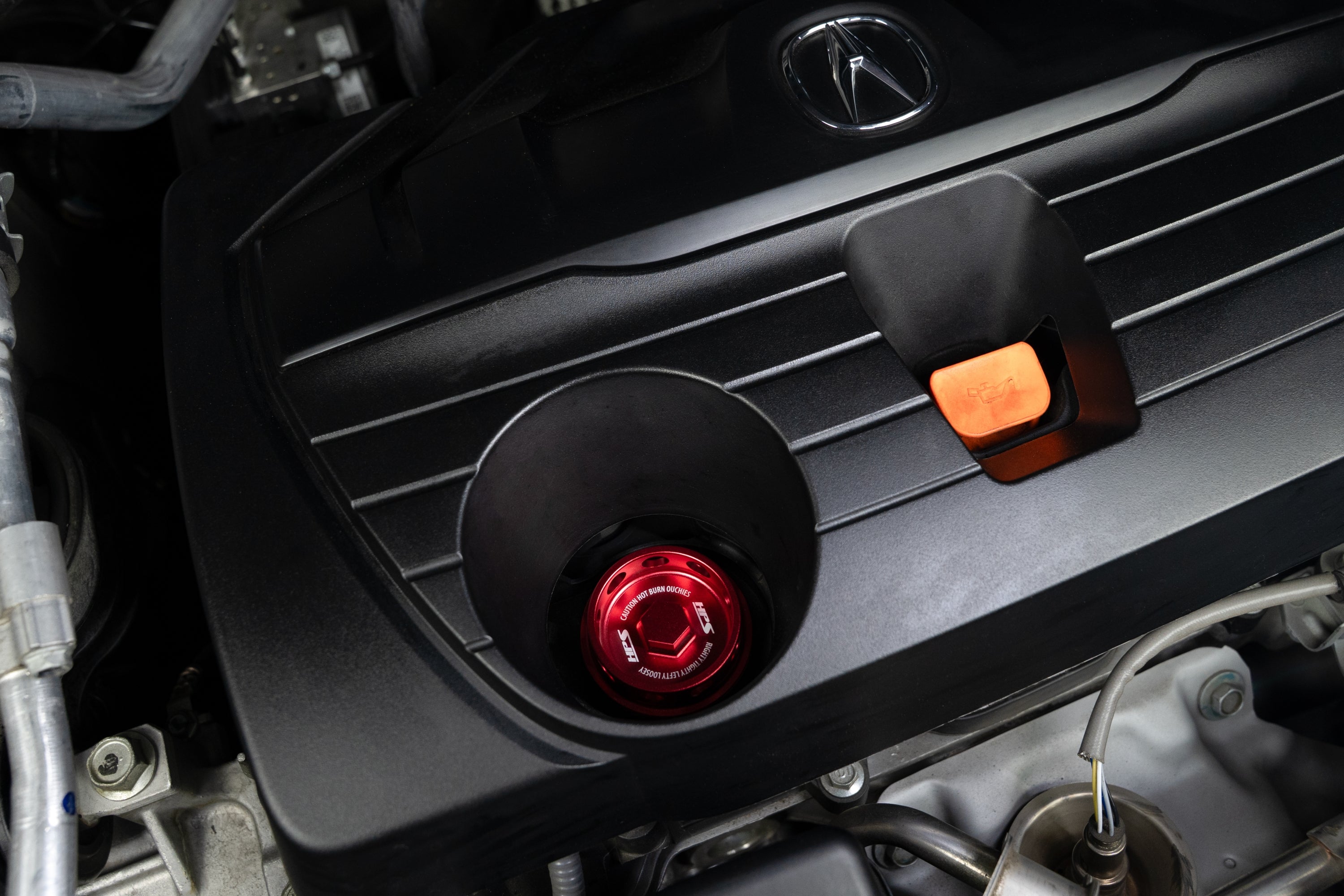 HPS Performance Red Billet Aluminum Engine Oil Cap Honda Accord