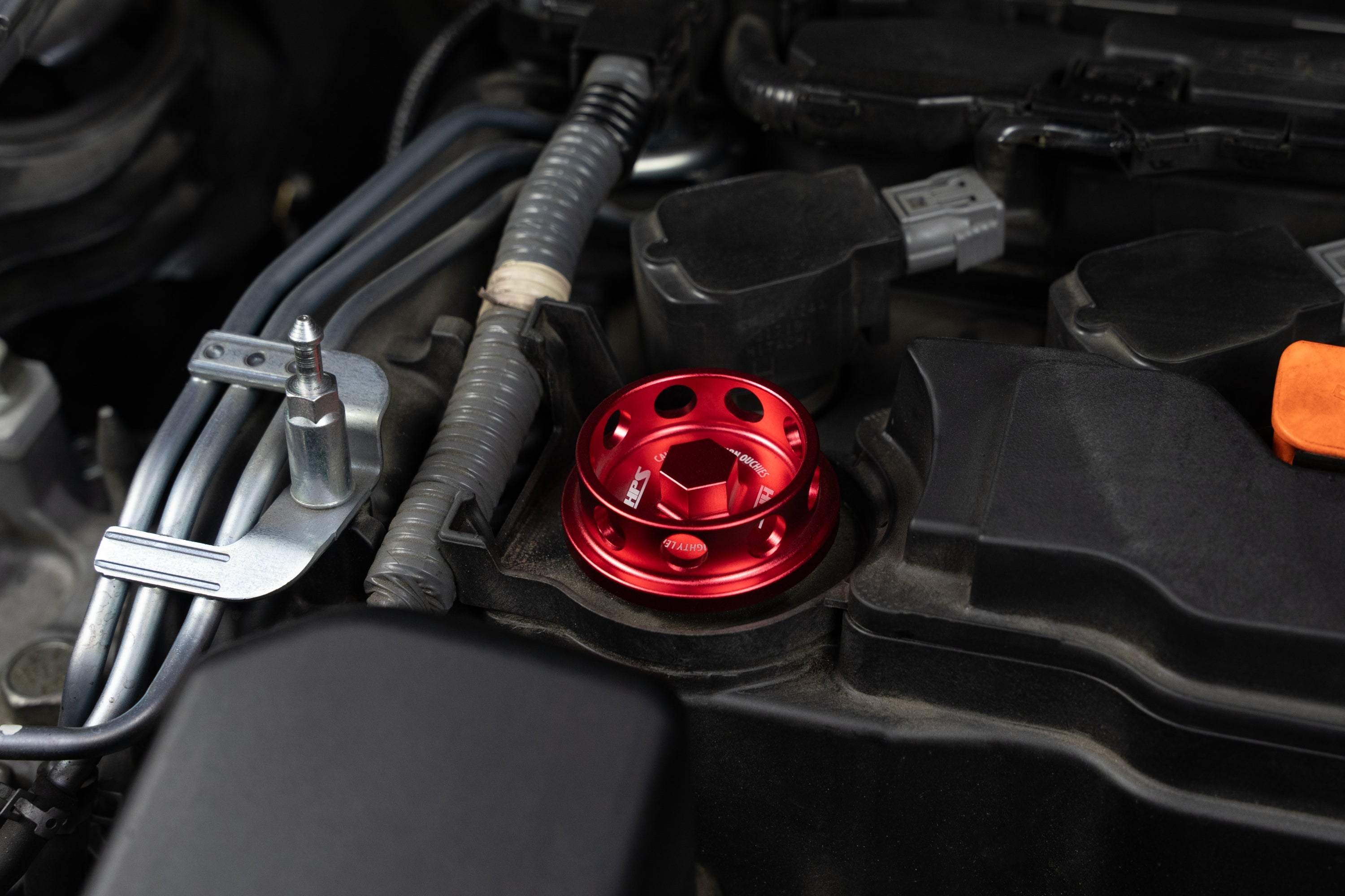 HPS Performance Red Billet Aluminum Engine Oil Cap Honda Accord