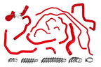 HPS Red Silicone Radiator + Heater Hose Kit 2007-2009 Mazda Mazdaspeed 3 MZ3 2.3L Turbo 57-1511-RED
