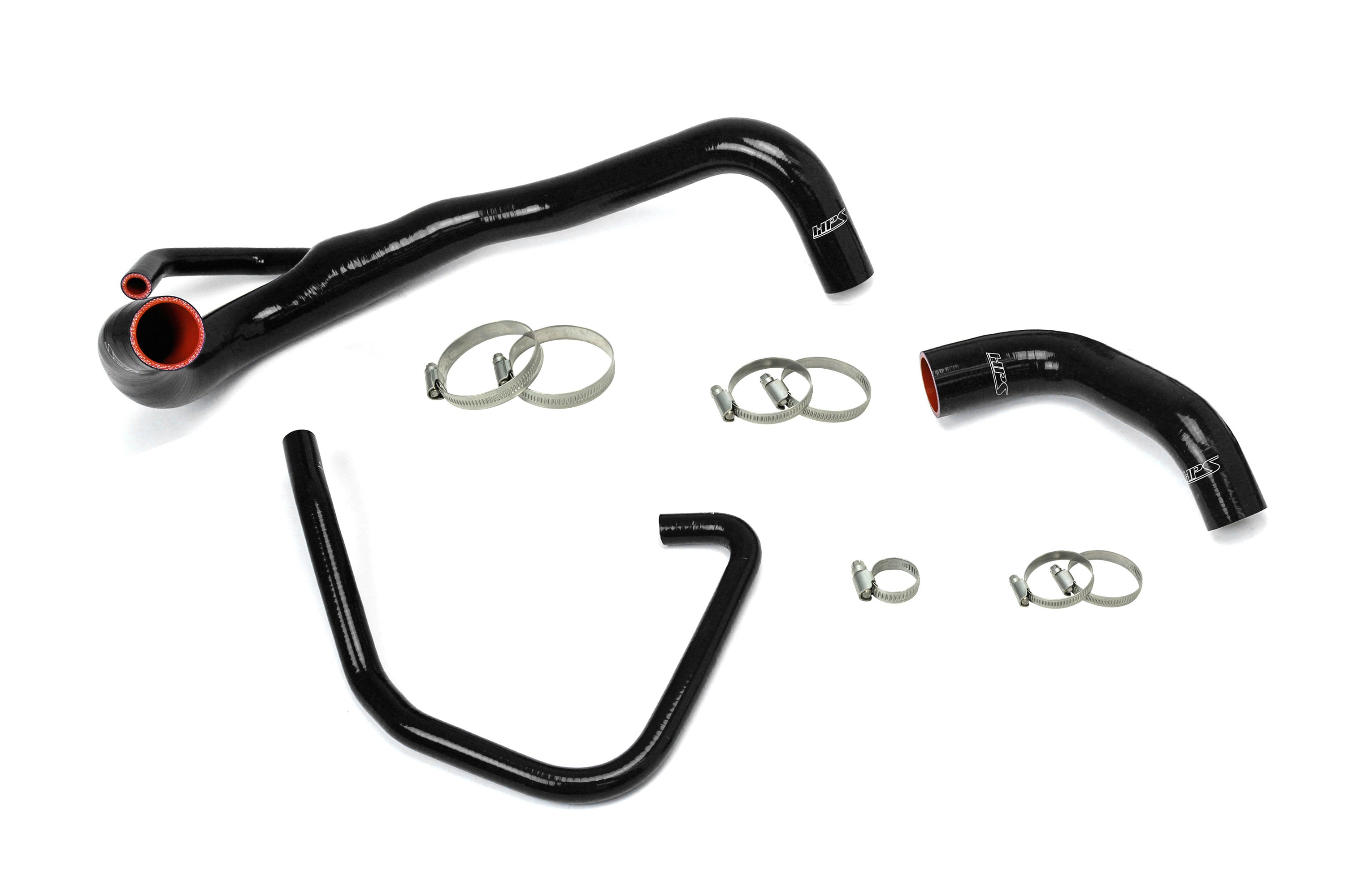 HPS Performance Silicone Black Lower Upper Radiator Oil Cooler Coolant Hose Kit 2011-2018 Dodge Charger Pursuit 5.7L V8 57-1646R-BLK