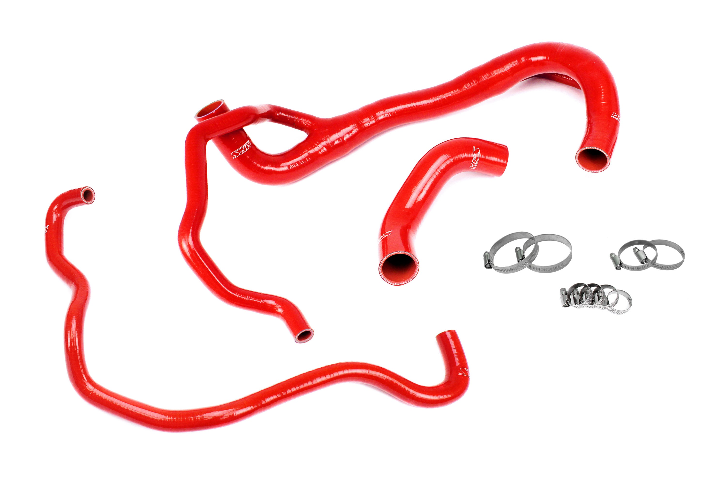 HPS Performance Red Silicone Lower Upper Radiator Coolant Hose Kit Dodge 2015-2023 Charger 6.4L Hemi V8 57-1675R-RED