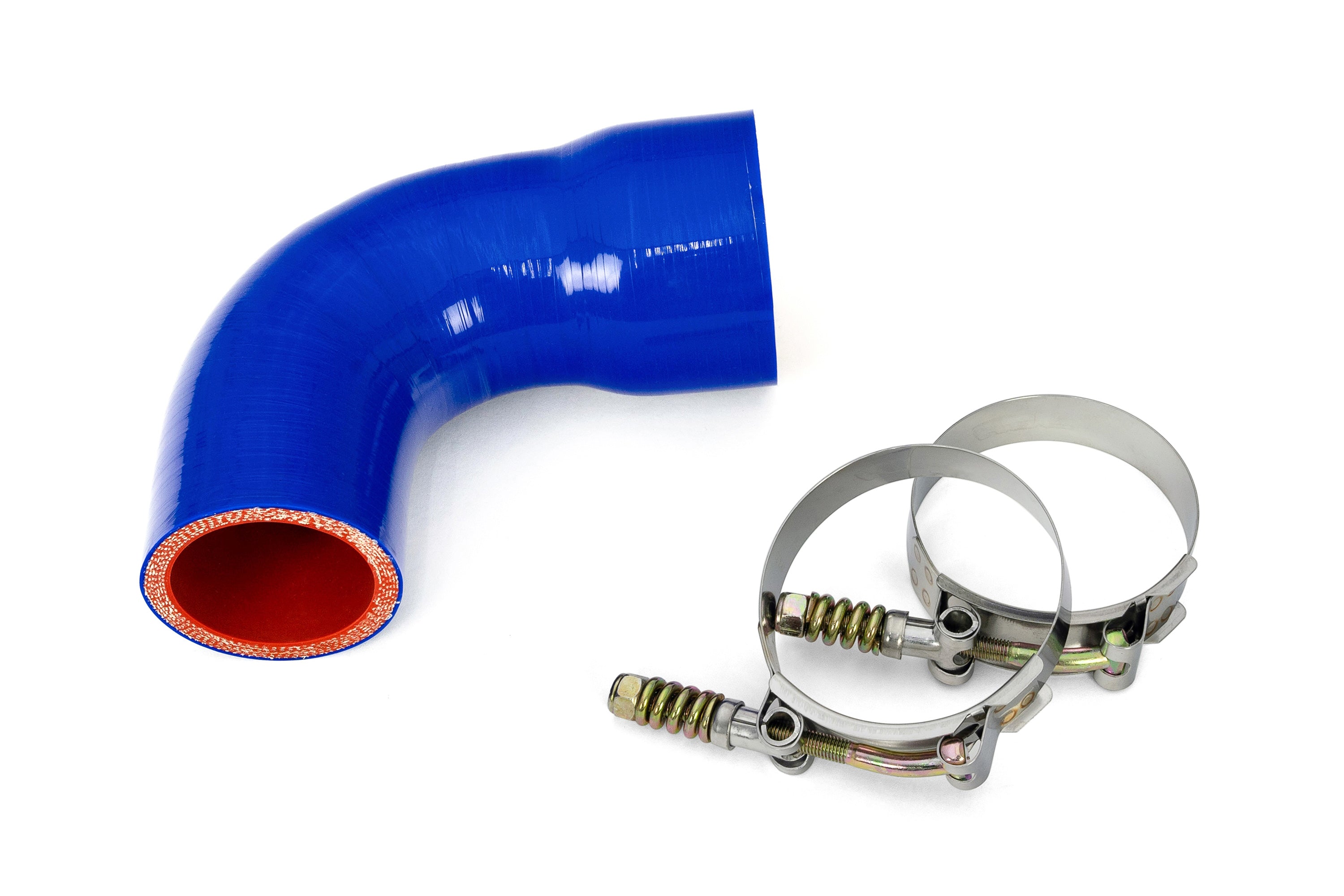 HPS Silicone Transmission Oil Cooler Coolant Hose Volvo Mack MP7 Engine Trucks, replace OE Part # 22882164 , 57-1715-BLUE