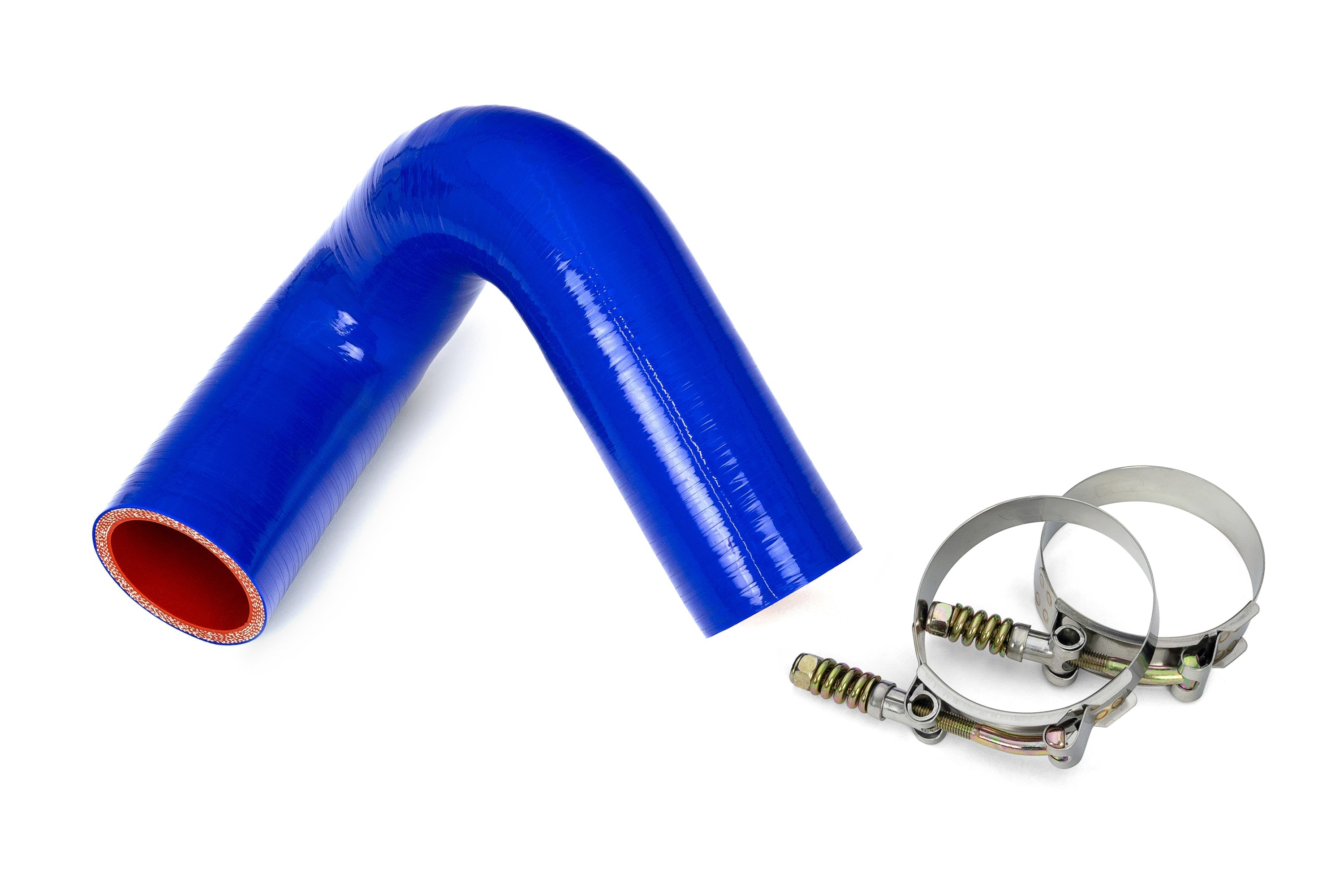 HPS Silicone Transmission Oil Cooler Coolant Hose Mack Truck 2012 2013 GU7 GU8 MP8, replace OE Part # 22891518, 57-1716-BLUE