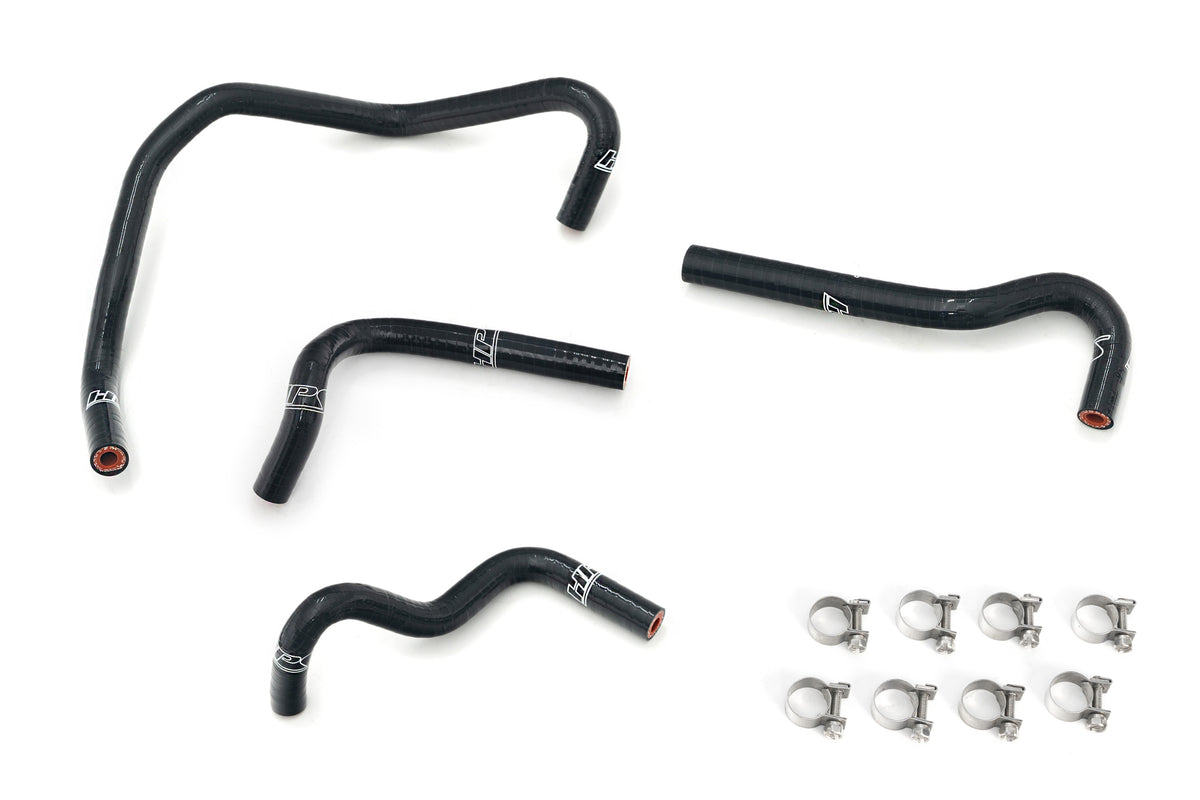 HPS Silicone Ancillary Coolant Hose Kit 57-2155-BLK replaces 90-93 Mazda Miata NA6 thermostat bypass, throttle body, air control valve, and oil cooler hoses