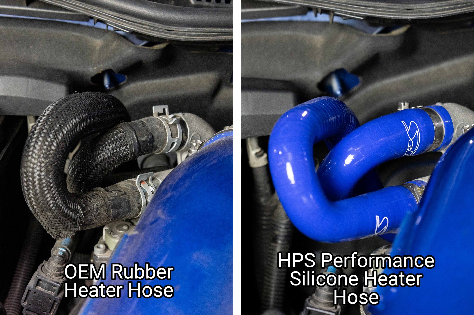 HPS silicone heater hoses replace 2007-2017 Lexus IS350 3.5L V6 OEM part number 87245-53180, 87245-53130
