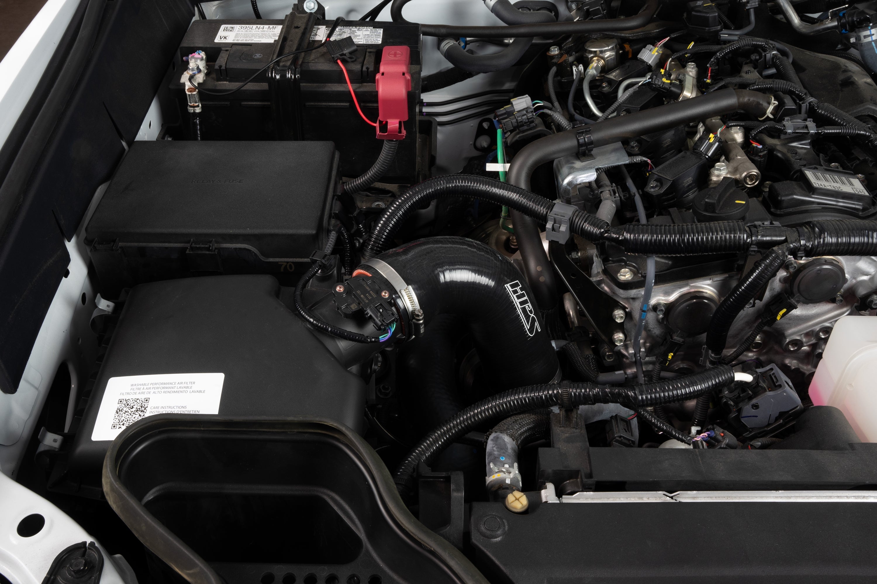 HPS Performance Black Silicone Post MAF Cold Air Intake Hose Kit Installed Toyota 2024-2025 Land Cruiser 2.4L Turbo 57-2207