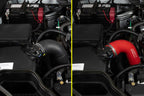 HPS Performance Red Silicone Post MAF Cold Air Intake Hose vs OEM stock tube 2024-2025 Toyota Tacoma 2.4L Turbo 57-2207-RED