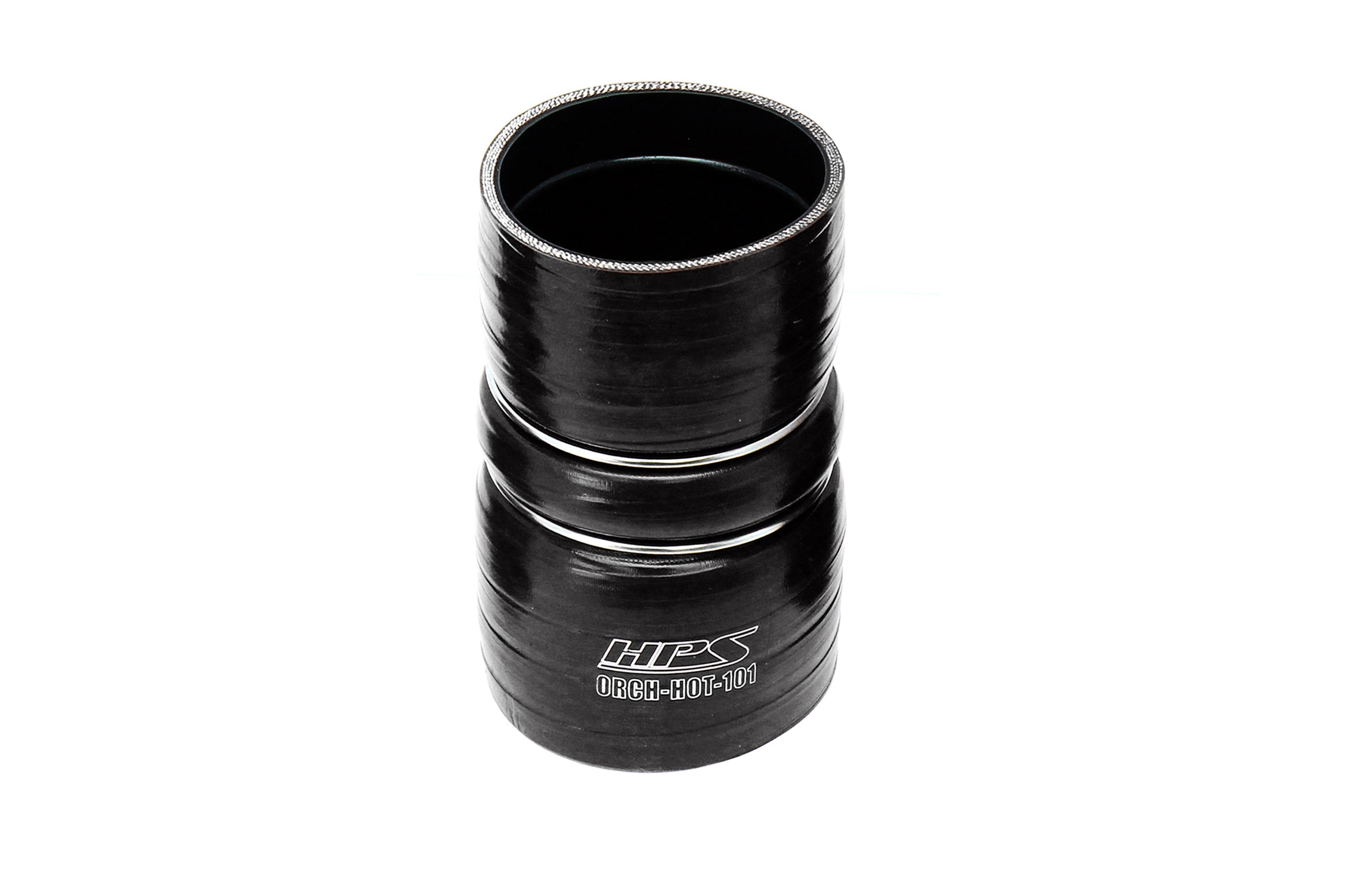HPS Silicone Intercooler Boot Hose with Clamps, Black, 57-2226-BLK