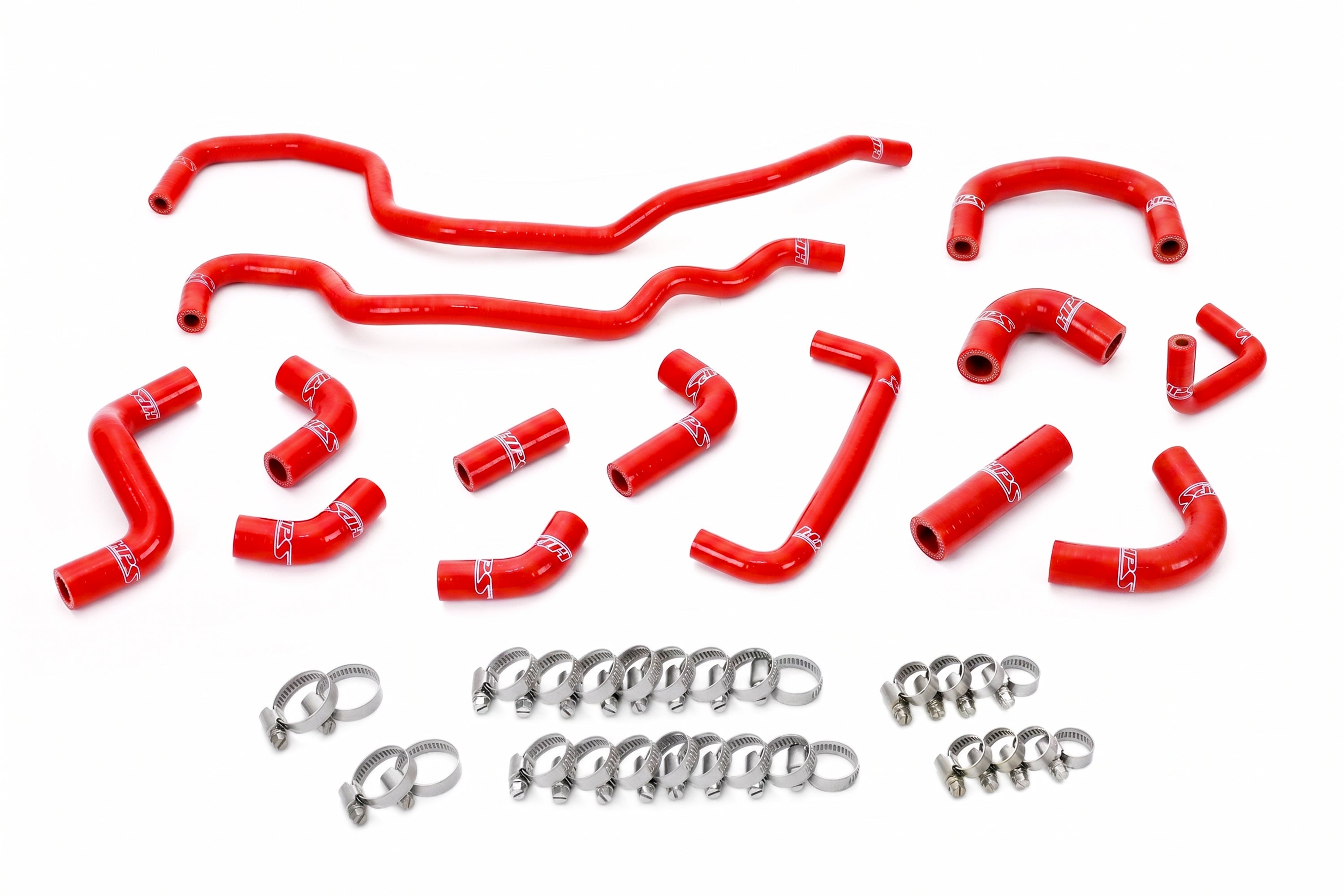HPS Performance Red Silicone Ancillary Coolant Hose Kit 2008-2014 Subaru Impreza WRX STI 2.5L Turbo EJ257 57-2256-RED