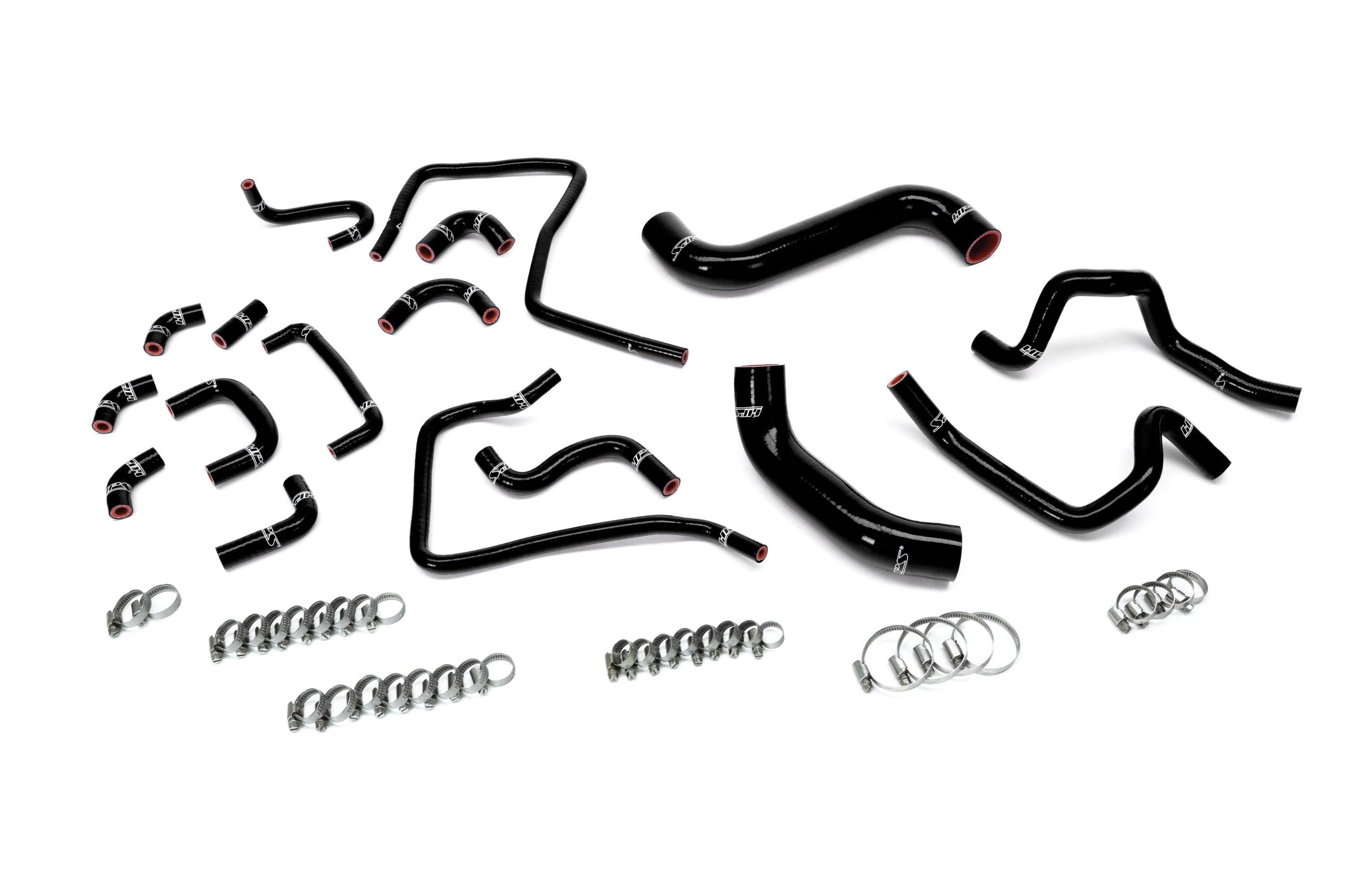 HPS Performance Silicone Lower Upper Radiator Heater and Ancillary Coolant Hose Kit 2004 Subaru Impreza WRX STI 2.5L Turbo 57-2304-BLK