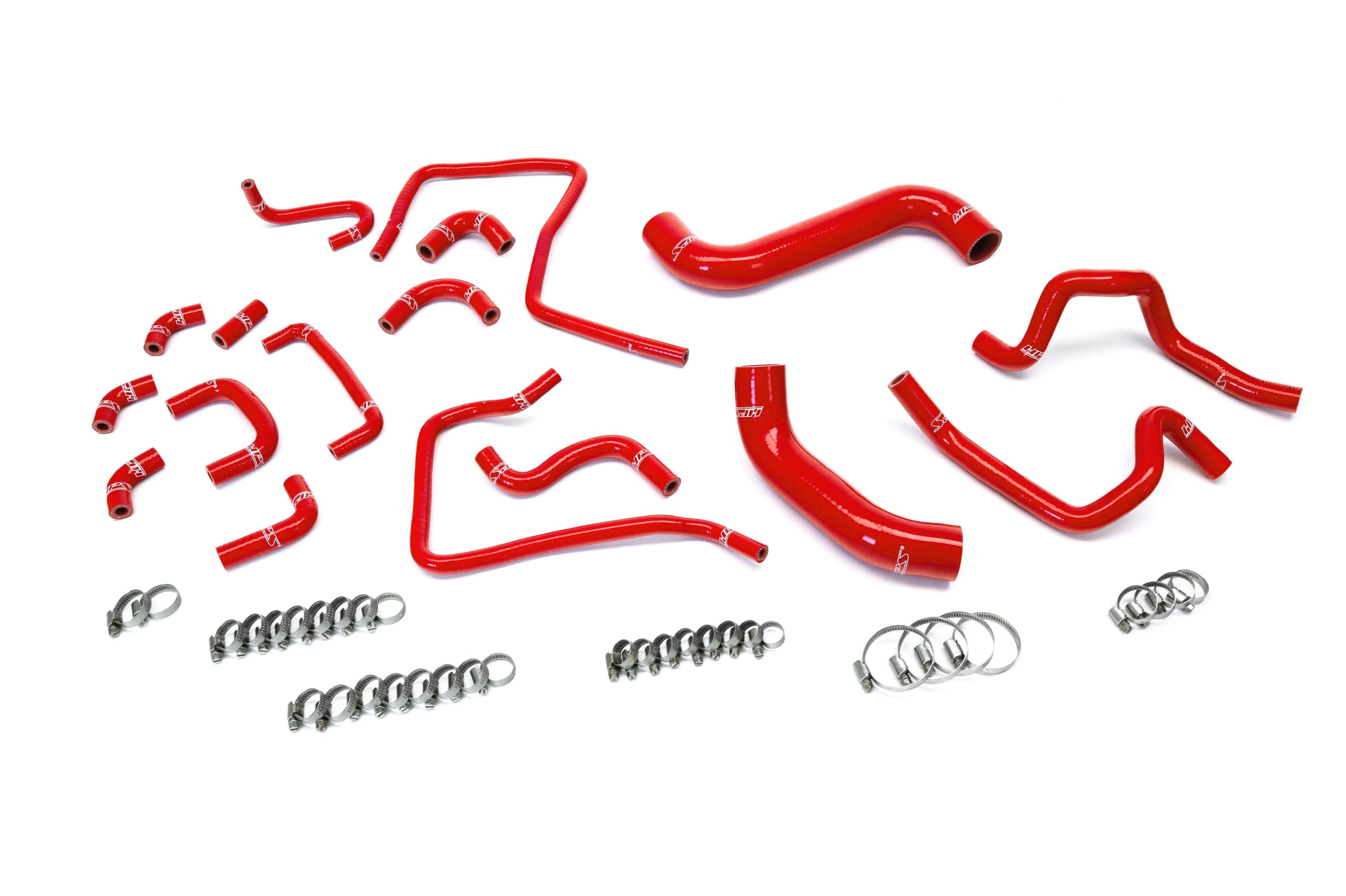 HPS Performance Red Silicone Radiator Heater and Ancillary Coolant Hose Kit 2004 Subaru Impreza WRX STI 2.5L Turbo 57-2304-RED