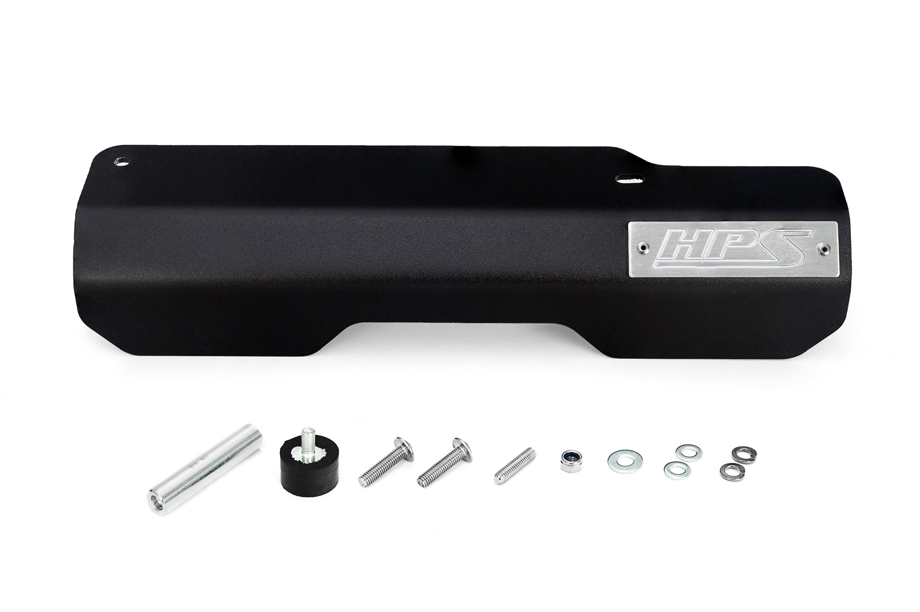 HPS Performance Black Pulley Belt Cover Aluminum Installed 2nd Gen Subaru WRX 2.4L FA24F H4 Turbo VB 71-103WB