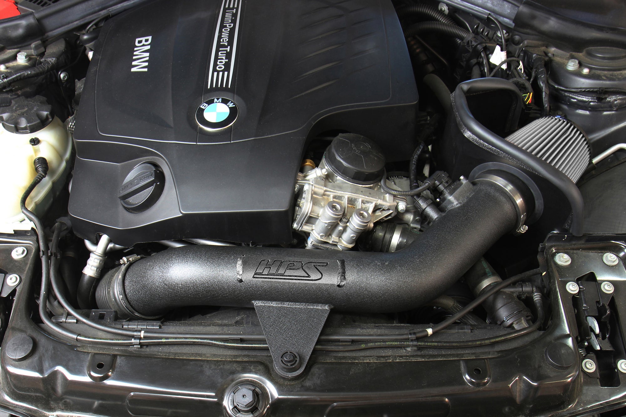 HPS Performance Cold Air Intake Kit with Heat Shield Installed 2016-2018 BMW M2 F87 3.0L Turbo N55 827-625