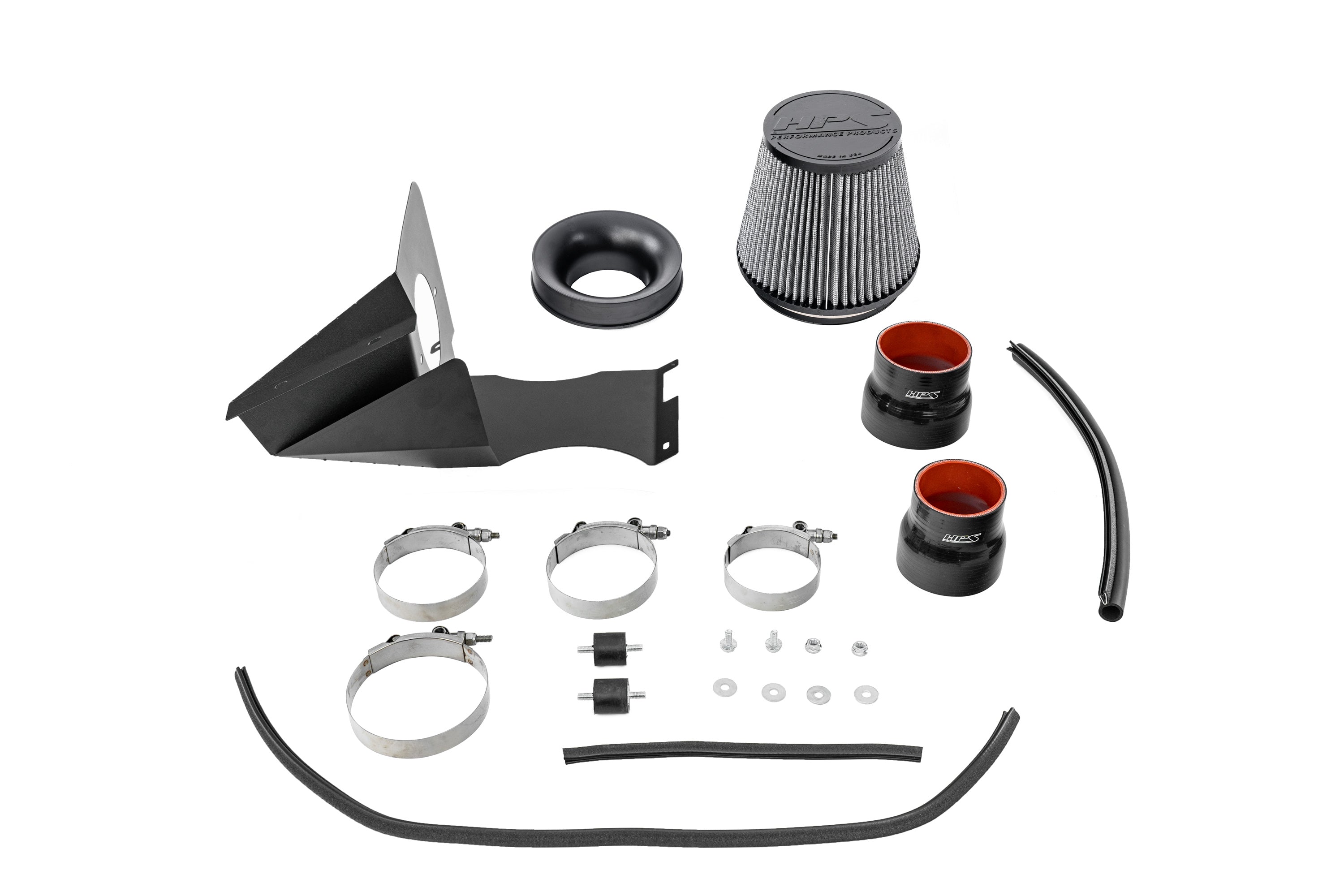HPS Performance Intake includes silicone hoses high flow air filter heat shield Hyundai Kona N 2.0L Turbo 827-721