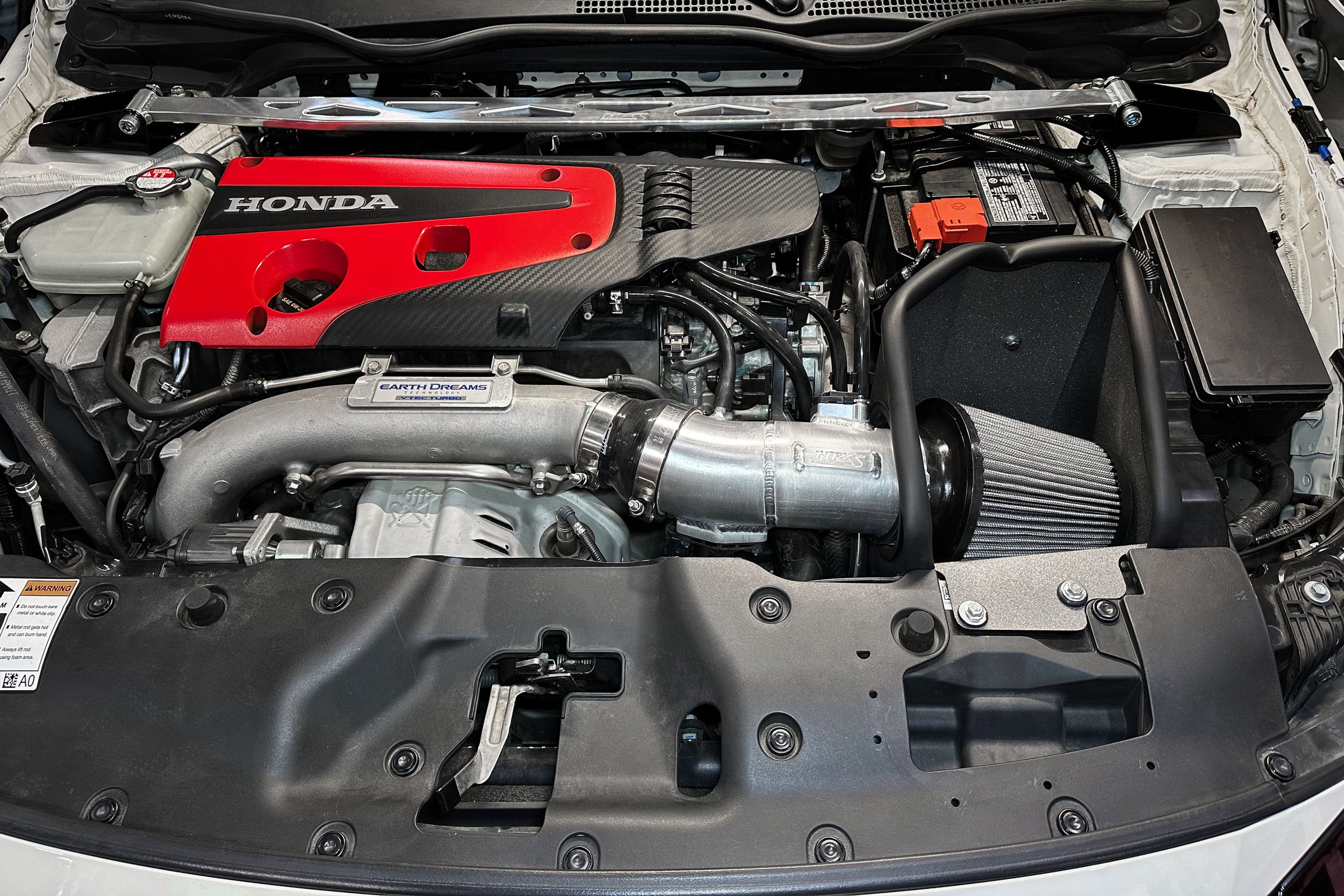 HPS Performance Cold Air Intake Kit Installed 2017-2021 Honda Civic Type R 2.0L Turbo FK8 827-736