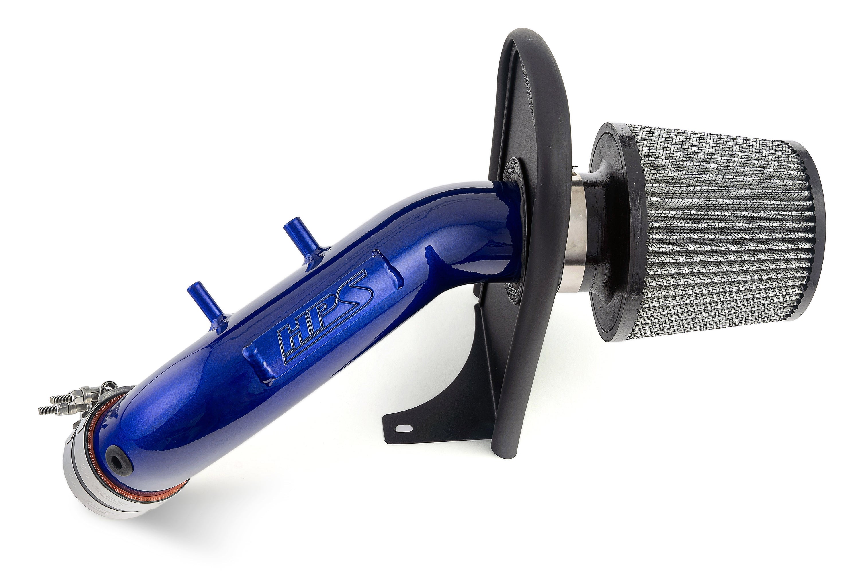 HPS Performance Blue Shortram Air Intake Kit with Heat Shield, 2003-2006 Honda Accord 2.4L without MAF sensor, 827-737BL