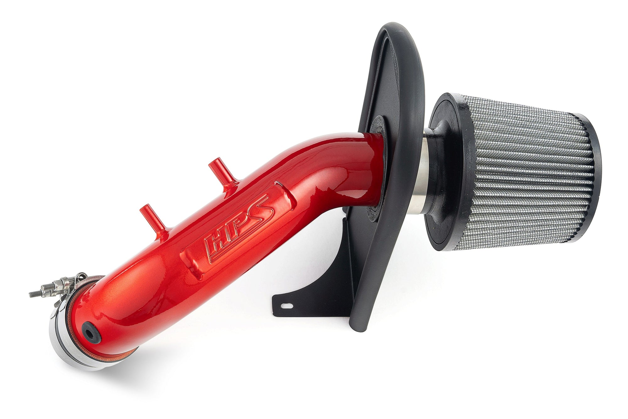 HPS Performance Red Shortram Air Intake Kit with Heat Shield, 2003-2006 Honda Accord 2.4L without MAF sensor, 827-737R