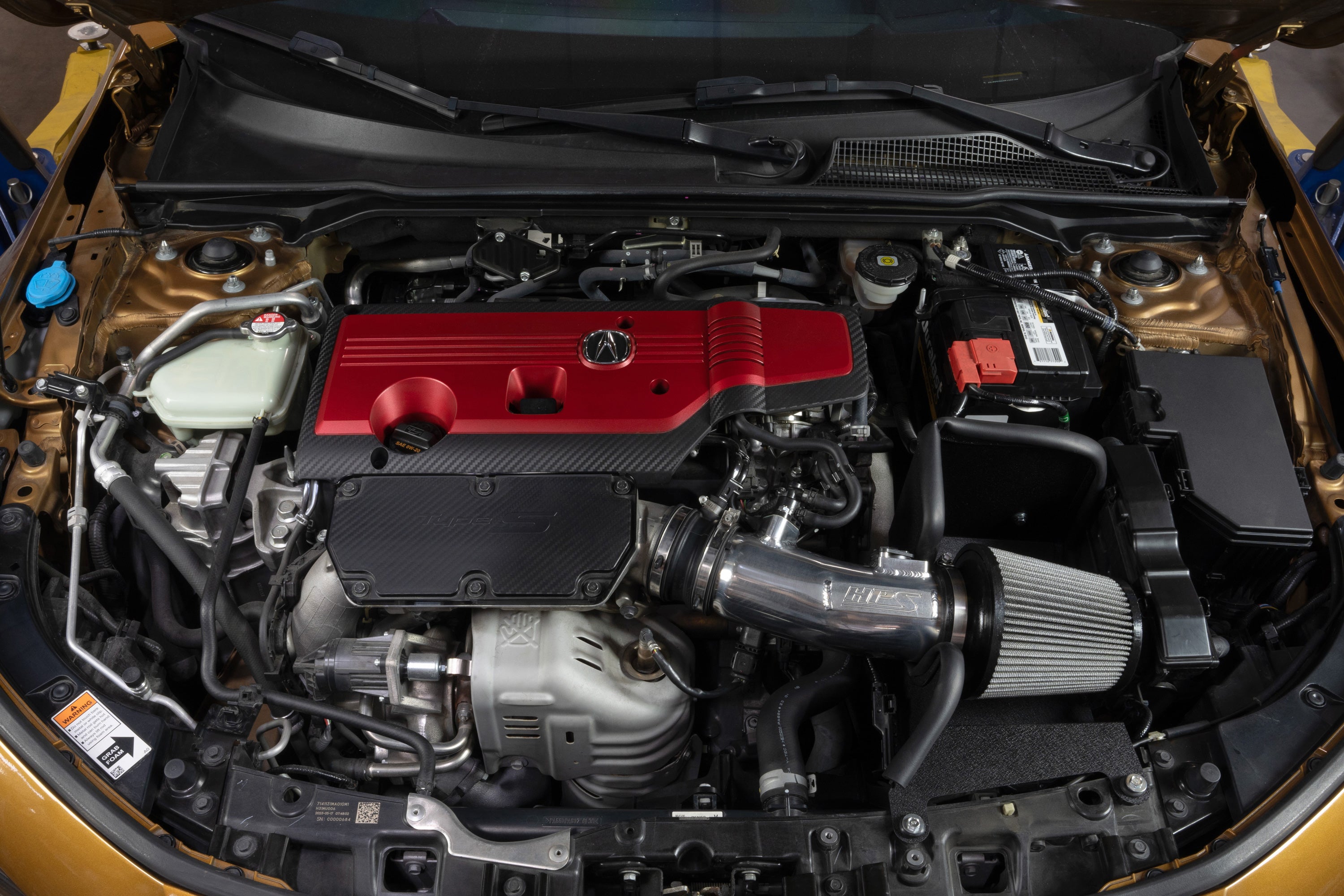 HPS Performance Cold Air Intake Kit installed 2024-2025 Acura Integra Type S 2.0L Turbo DE5 827-741