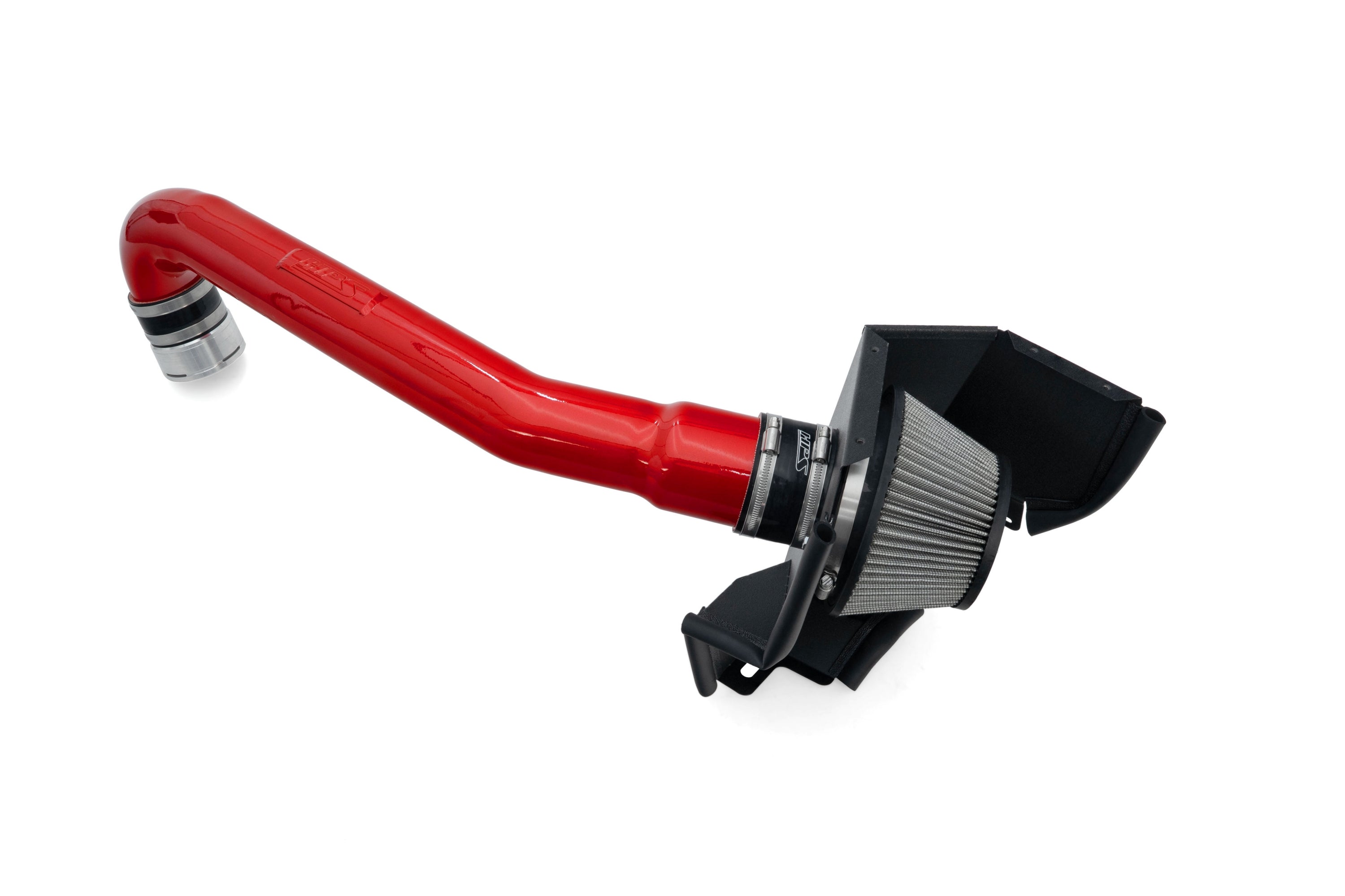 HPS Performance Air Intake Kit with Heat Shield, 2021-2025 BMW M3 G80 3.0L Turbo, Red, 827-772R