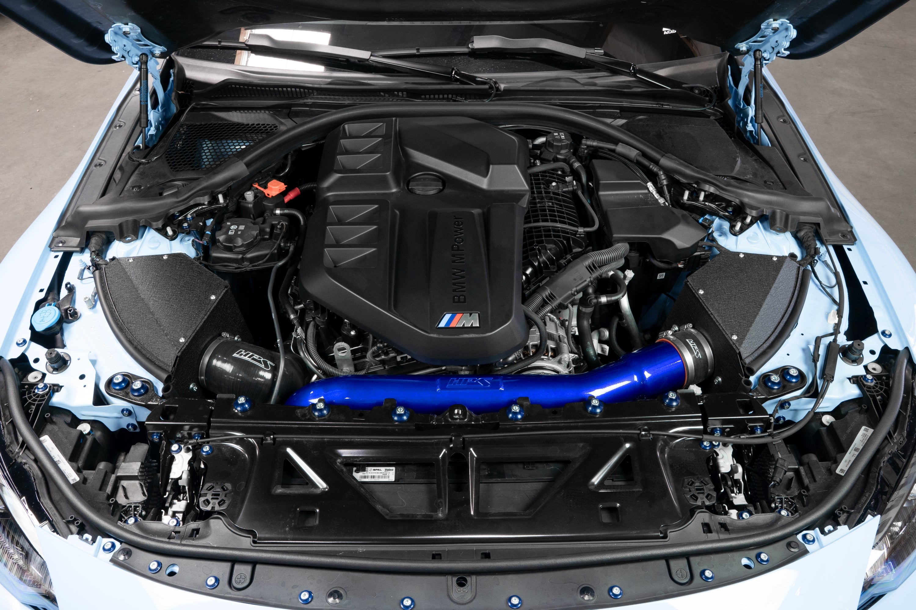 HPS Performance Cold Air Intake Kit with Heat Shield Installed 2021-2025 BMW M2 M3 M4 G80 G82 G83 G87 3.0L Turbo 827-772