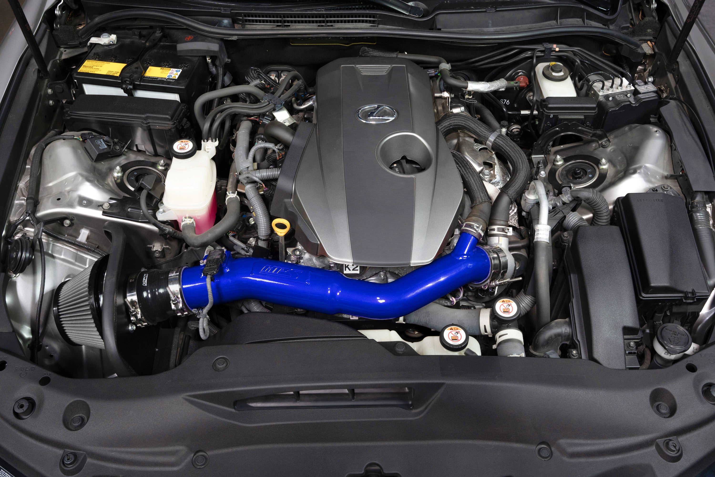 HPS Performance Blue Cold Air Intake Kit Installed 2021-2025 Lexus IS300 2.0L Turbo F Sport Premium 827-777BL