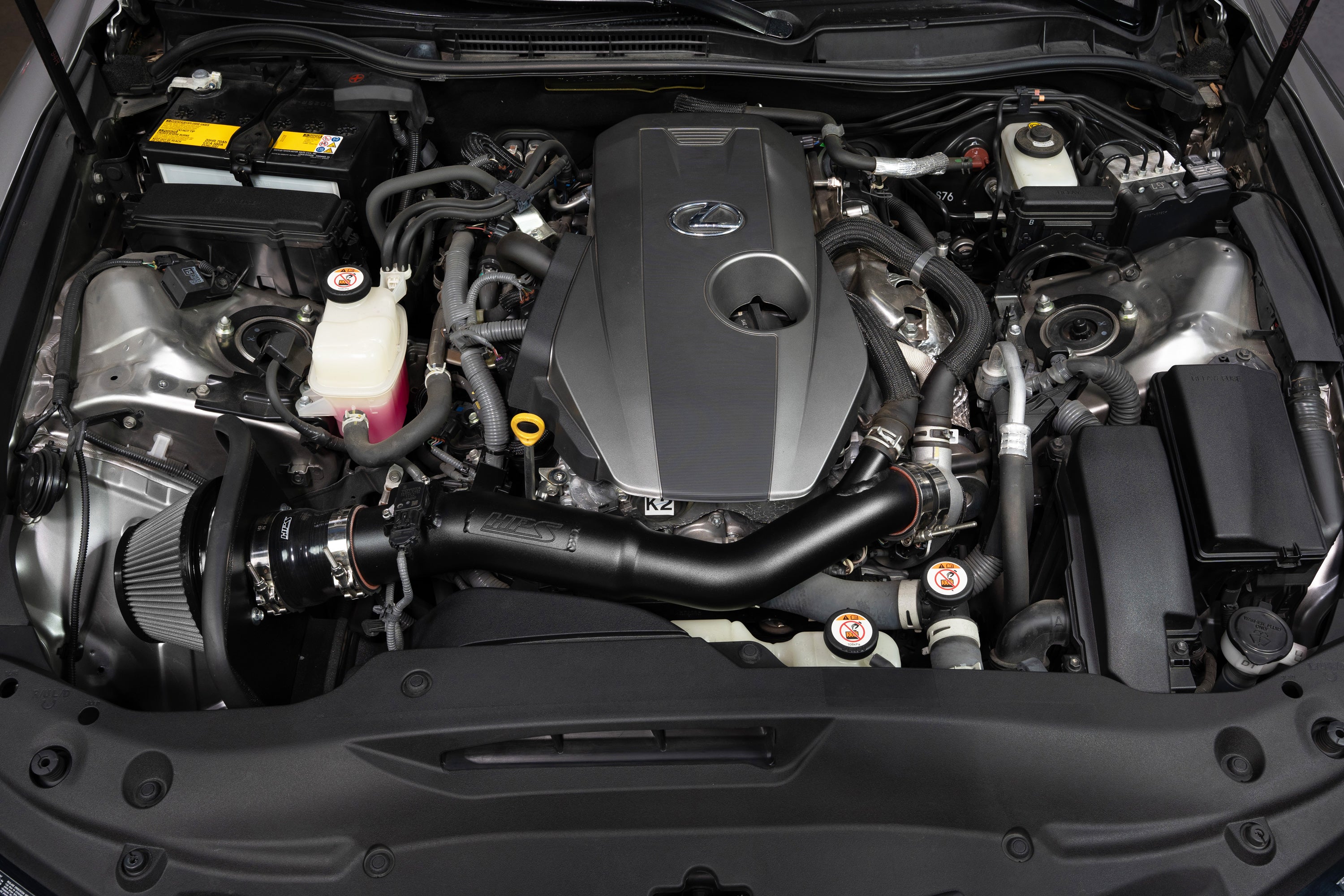 HPS Performance Black Cold Air Intake Kit Installed 2021-2025 Lexus IS300 2.0L Turbo F Sport 827-777WB