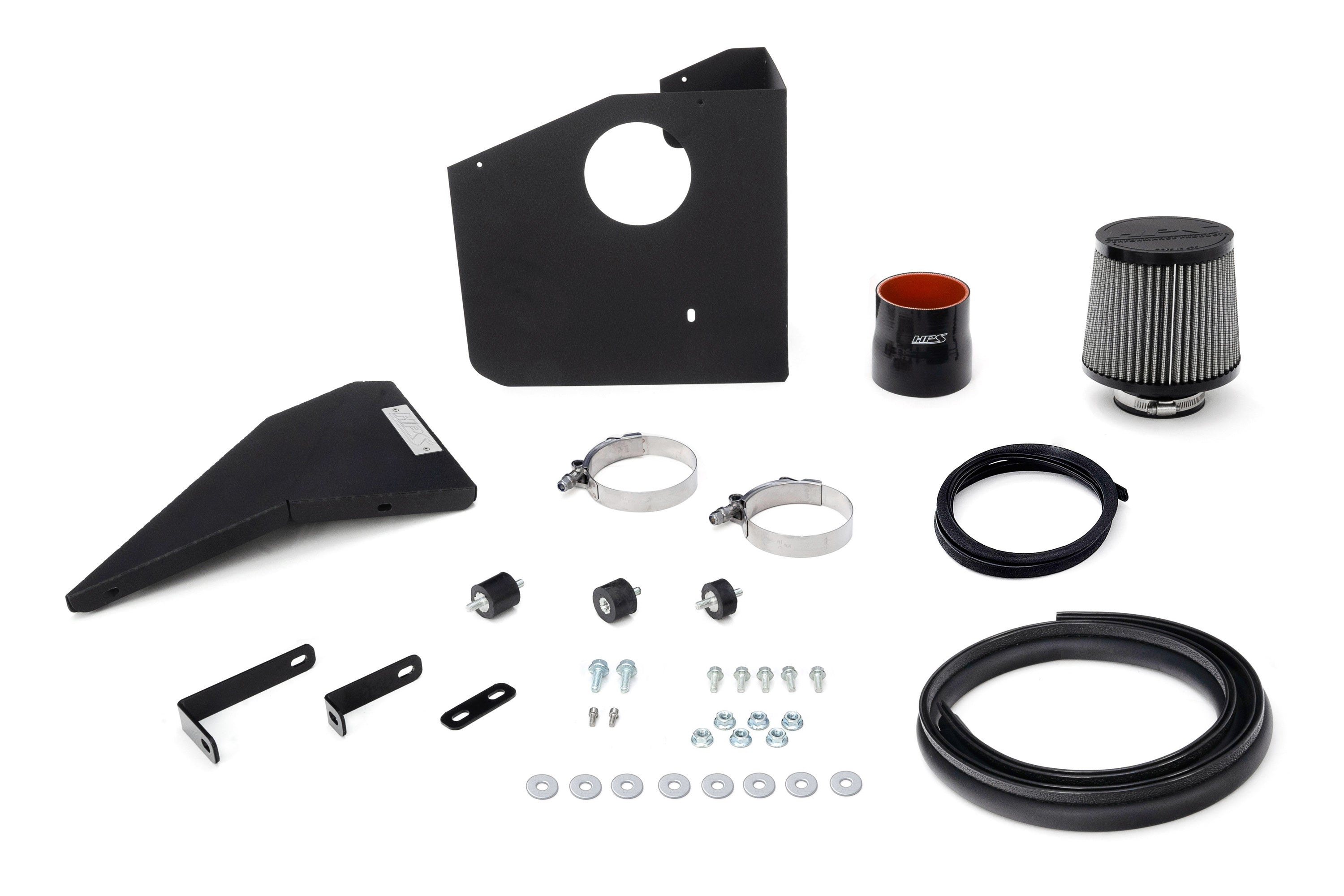 Premium accessory components included in HPS Performance Air Intake Kit 3rd Gen 2008-2014 Subaru Impreza WRX STI GT 2.5L Turbo 827-778