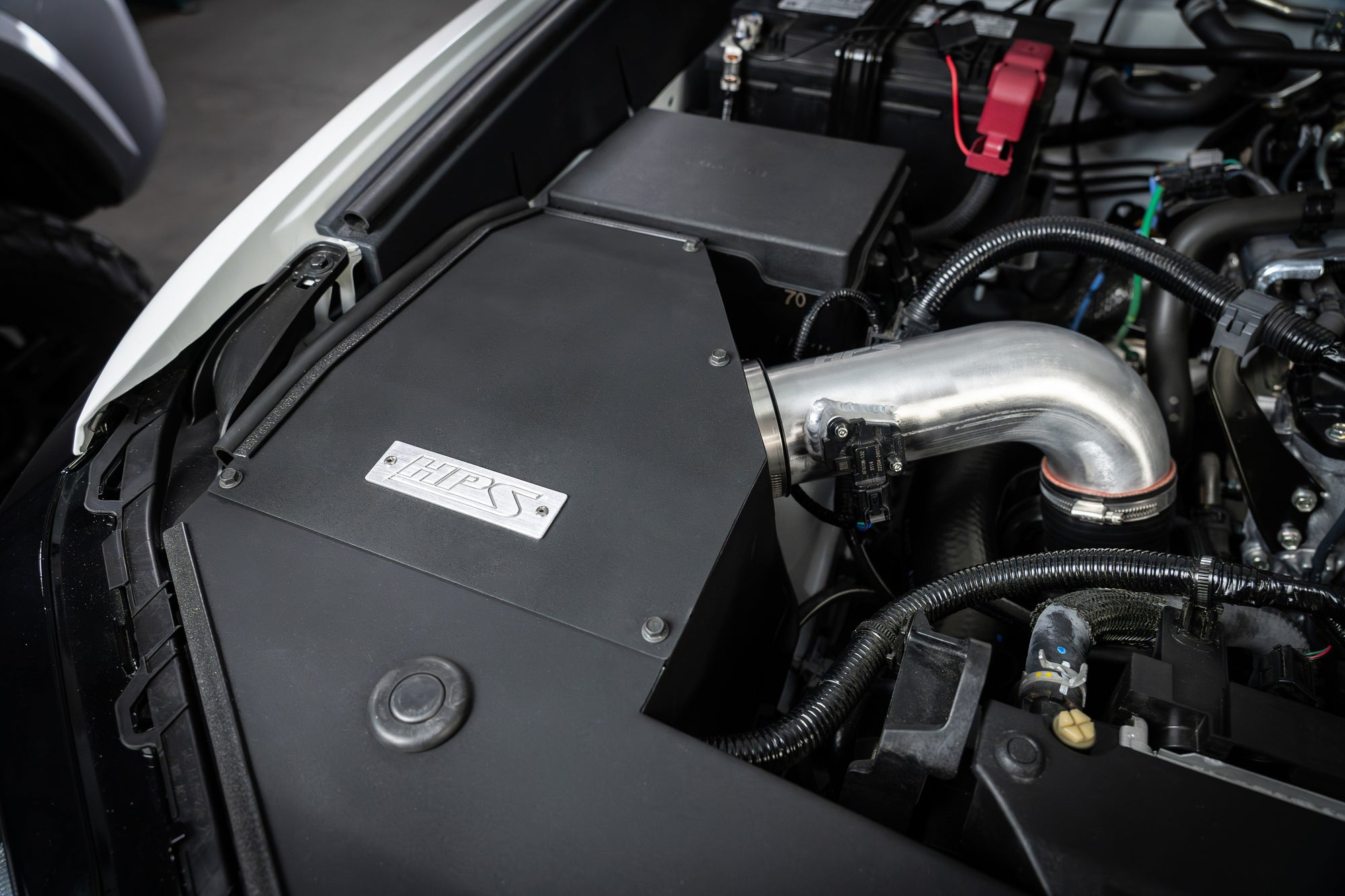 HPS Performance Cold Air Intake Kit with Heat Shield Installed 2024 Toyota Tacoma 2.4L Turbo T24A-FTS 827-779